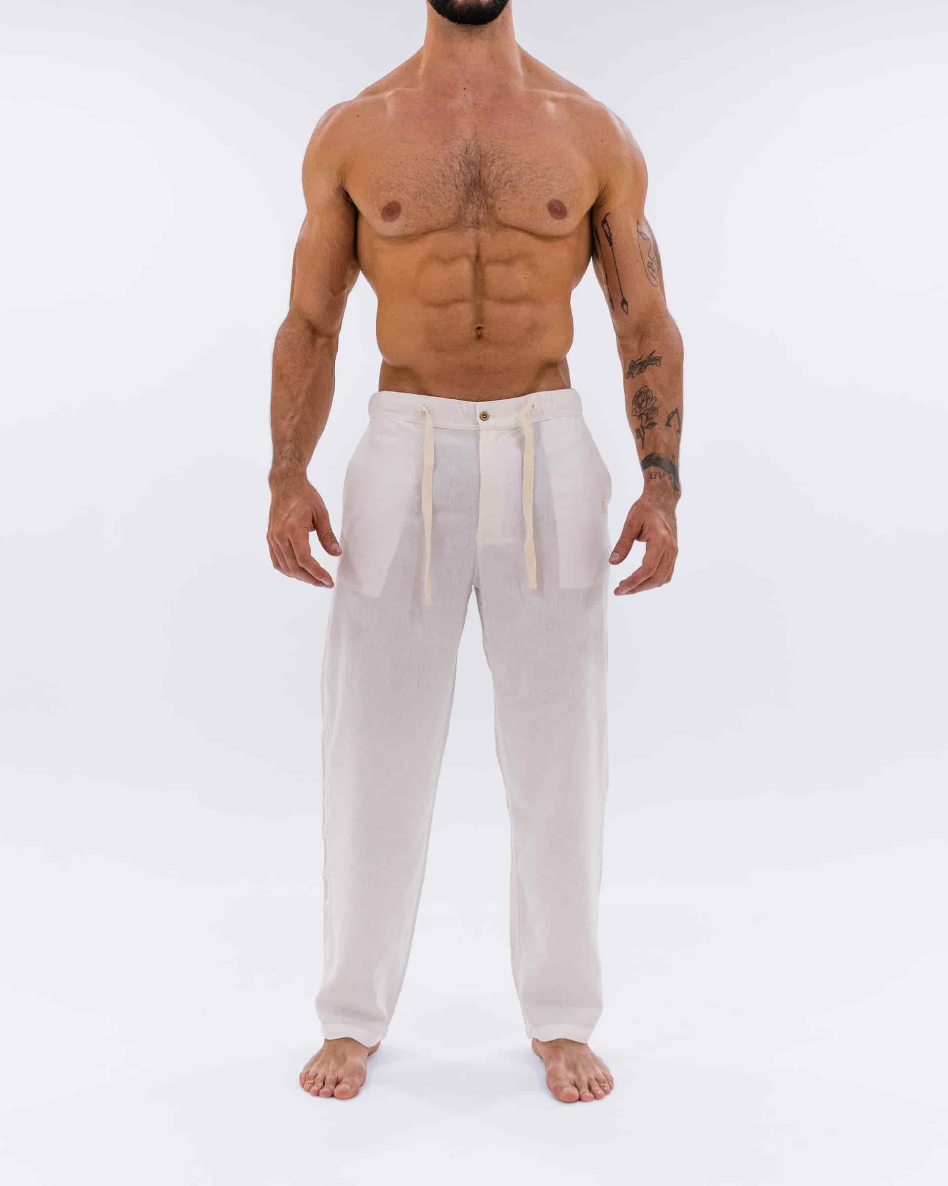 Pantalón Lino Ivory - miniatura 1
