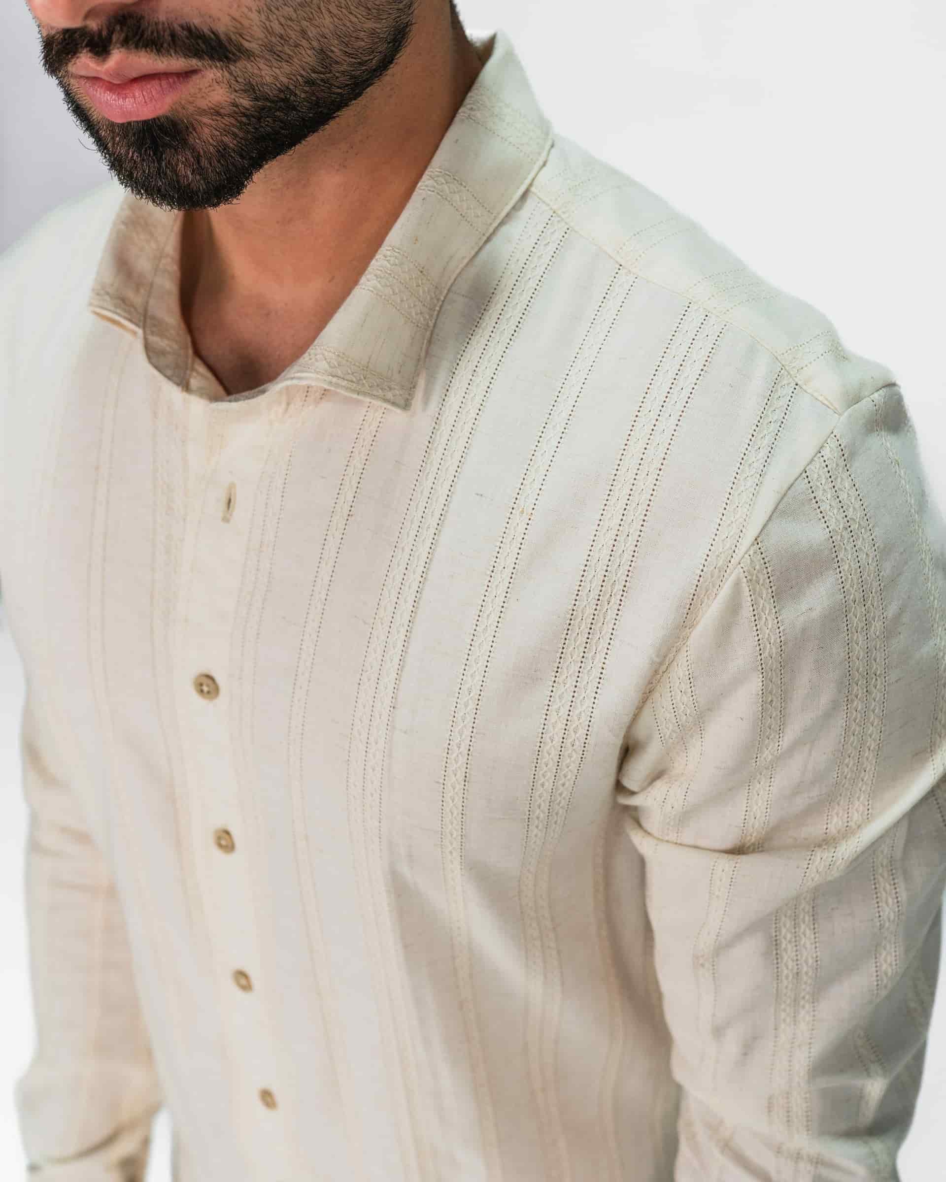 Camisa Artesana Beige - miniatura 8