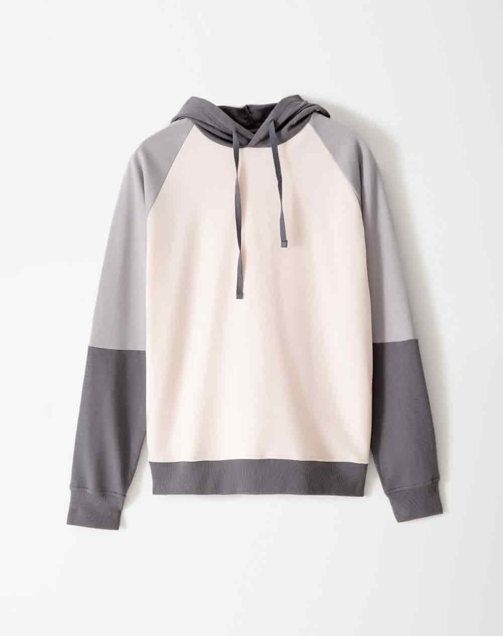Buzo relax tipo hoddie algodón gris hombre - miniatura 6