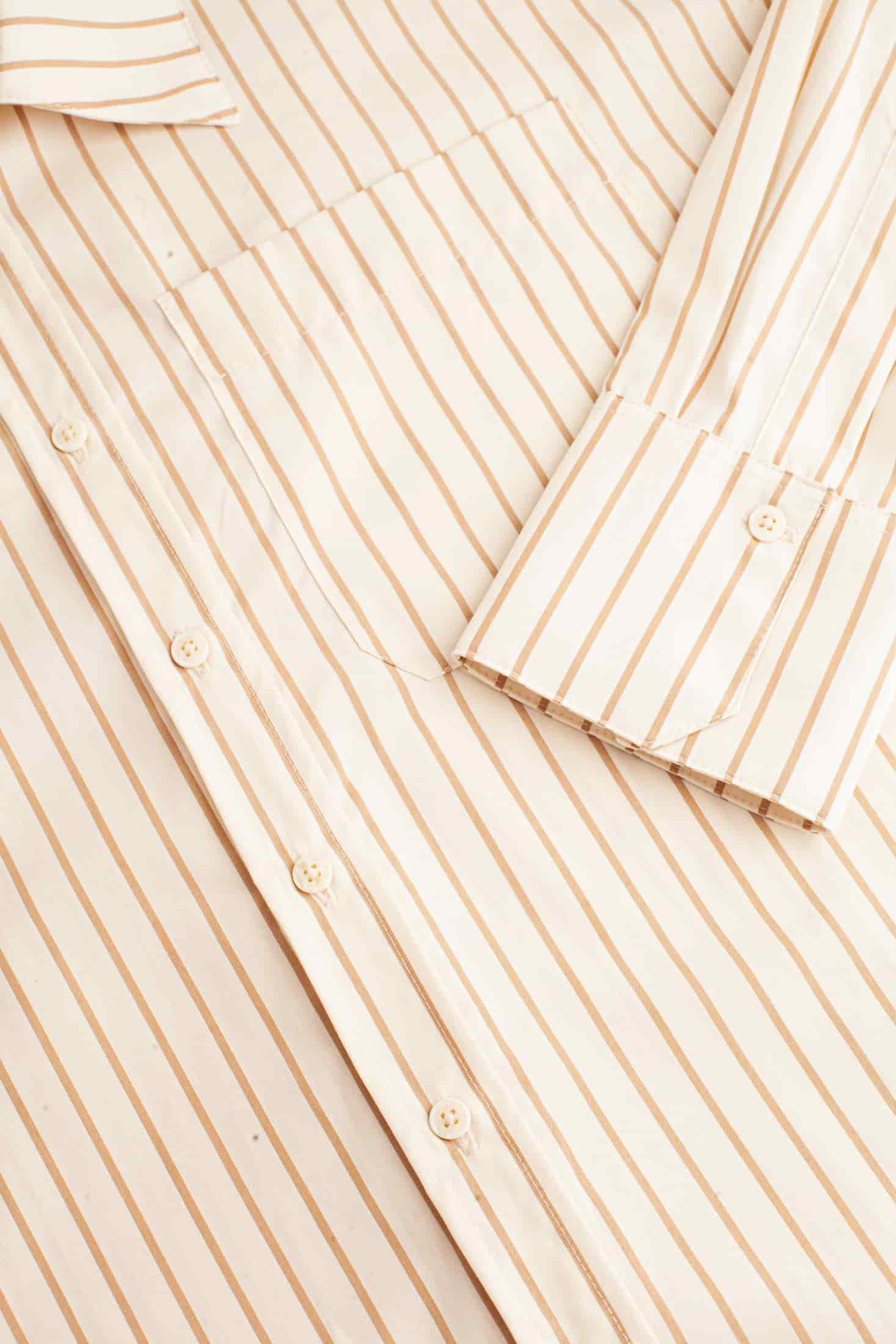 Camisa M Antonella Rayas Marfil - Taupe - miniatura 3