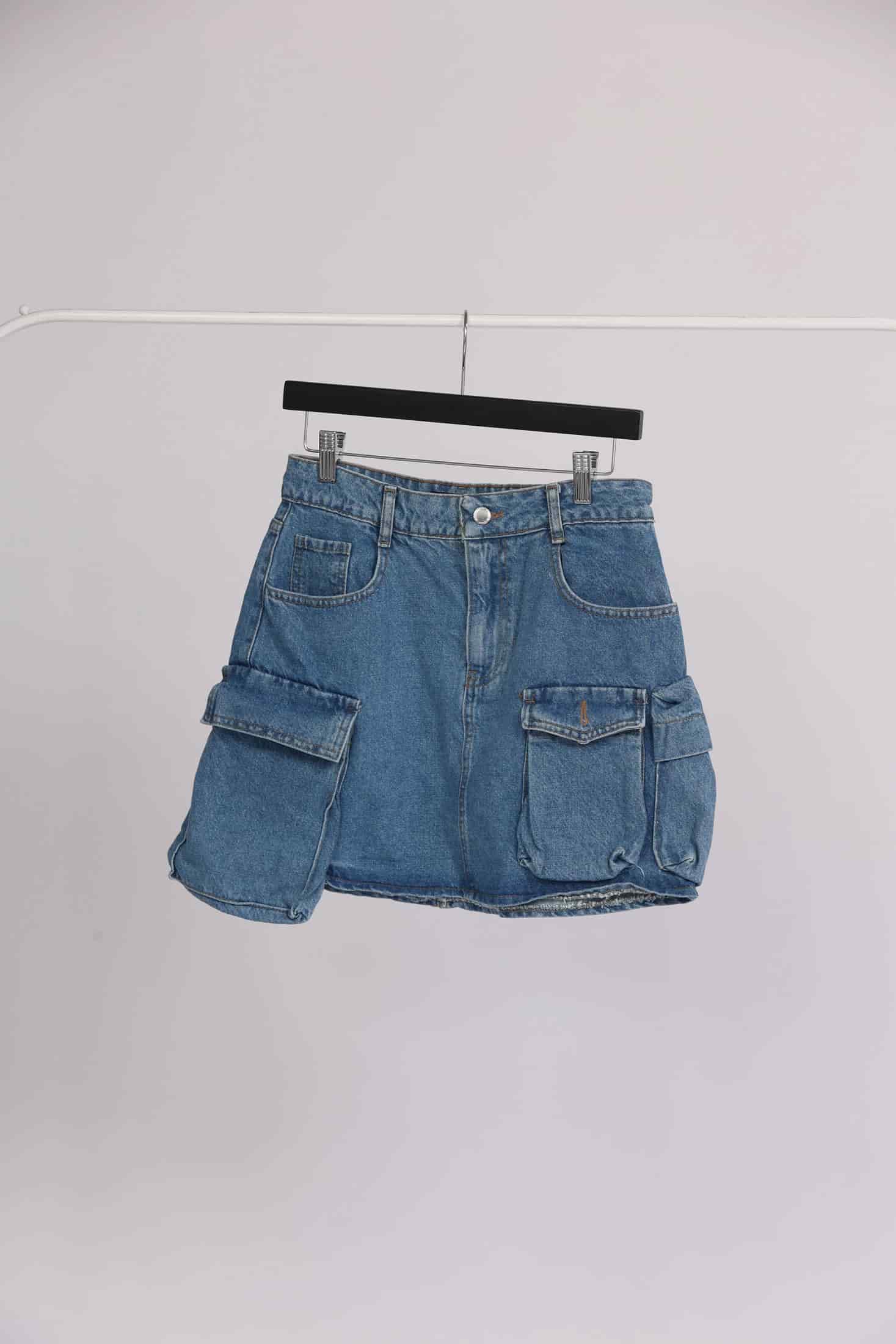 DENIM CARGO SKIRT - miniatura 1