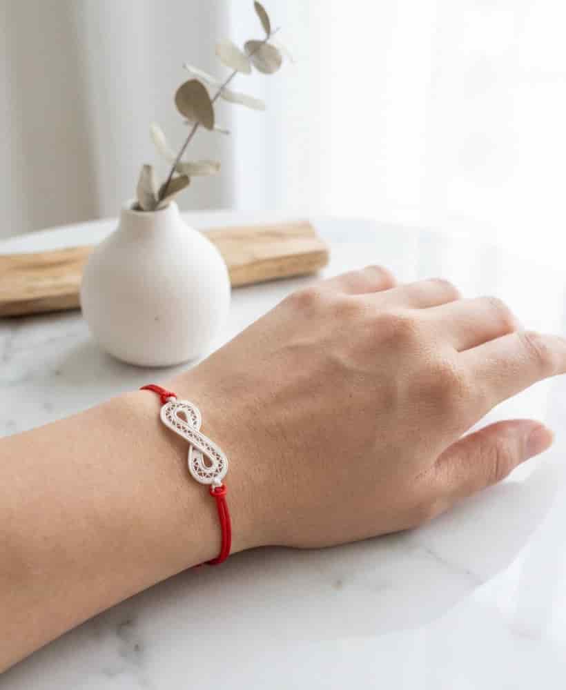 Pulsera Infinito en Plata ley 950 hilo Filigrana - miniatura 2