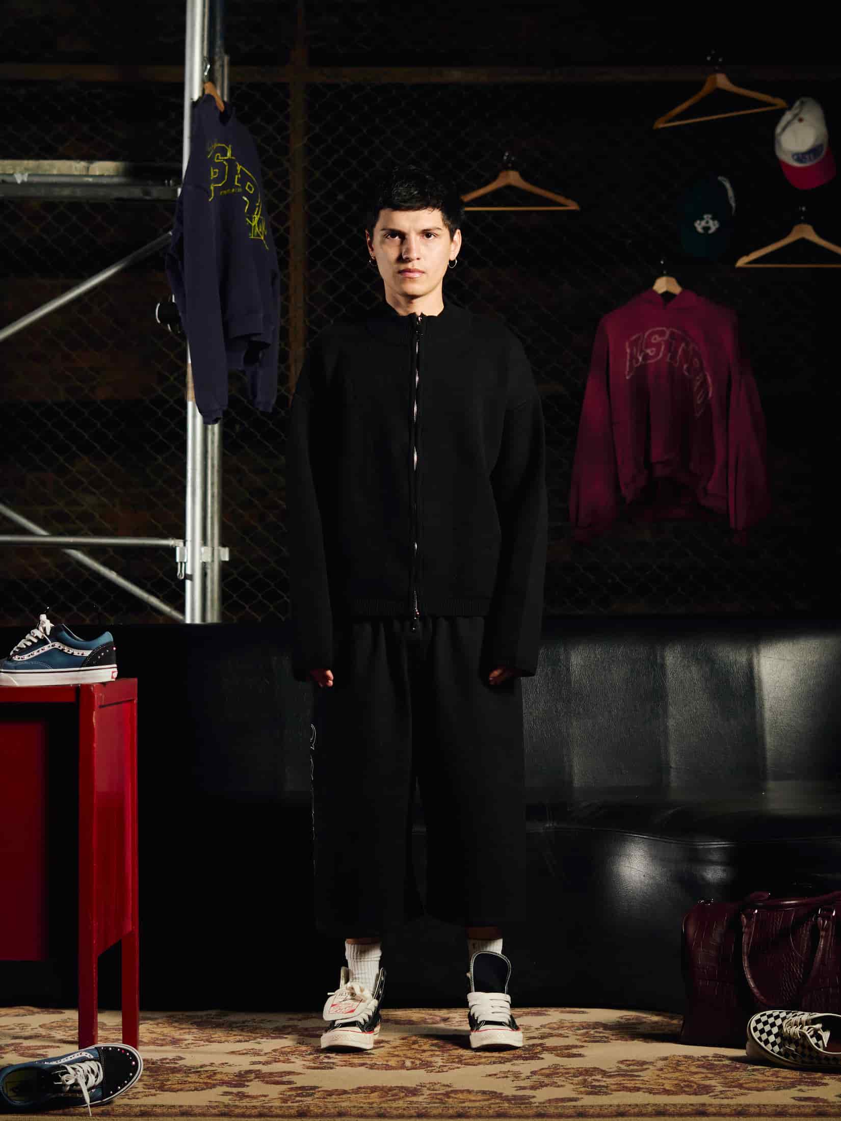 Knit Double Zipper - Onyx - miniatura 2