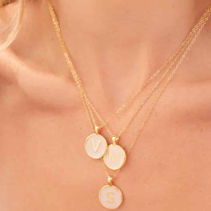 Cadena De Letras + Aretes - miniatura 1