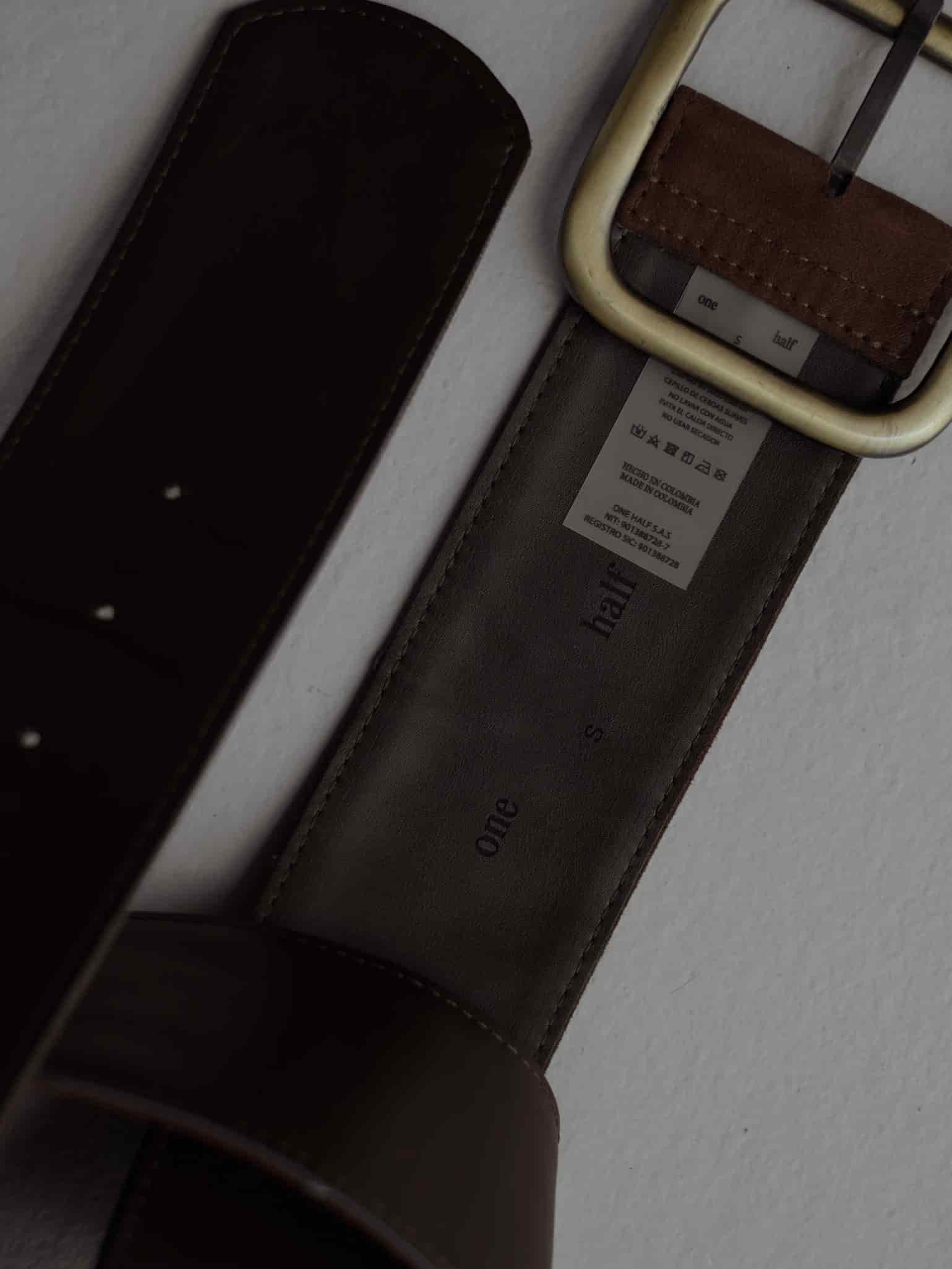 SUEDE BIG BELT - SEPIA - miniatura 3