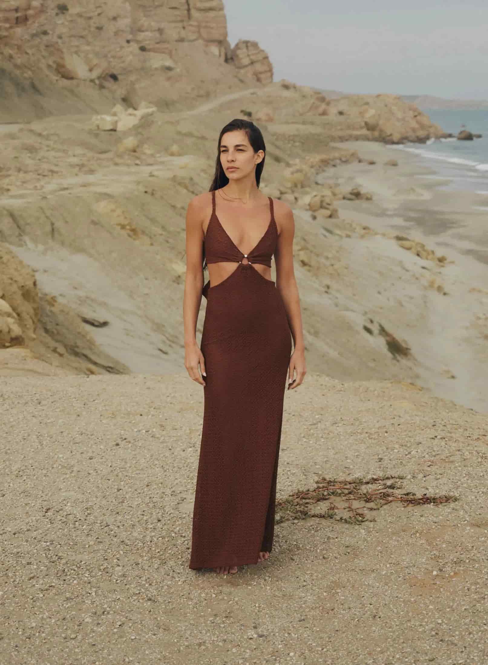 Vestido Opal Nilo Brown - miniatura 1