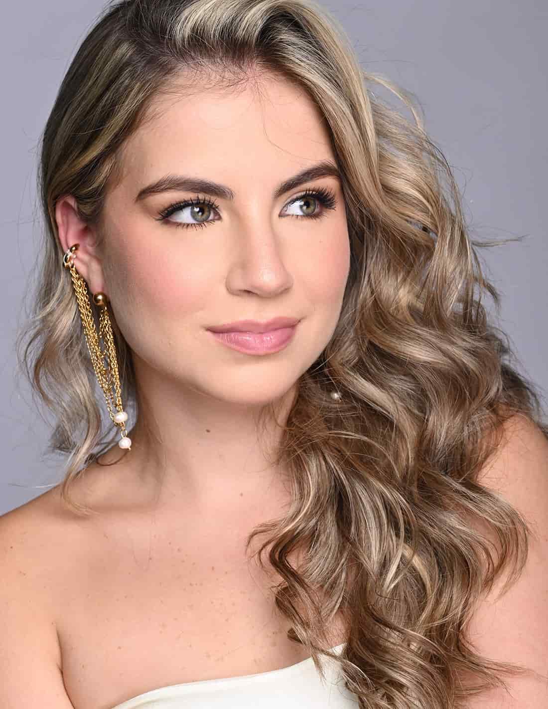 Ear Cuff Golden Clouds Marfil - miniatura 3