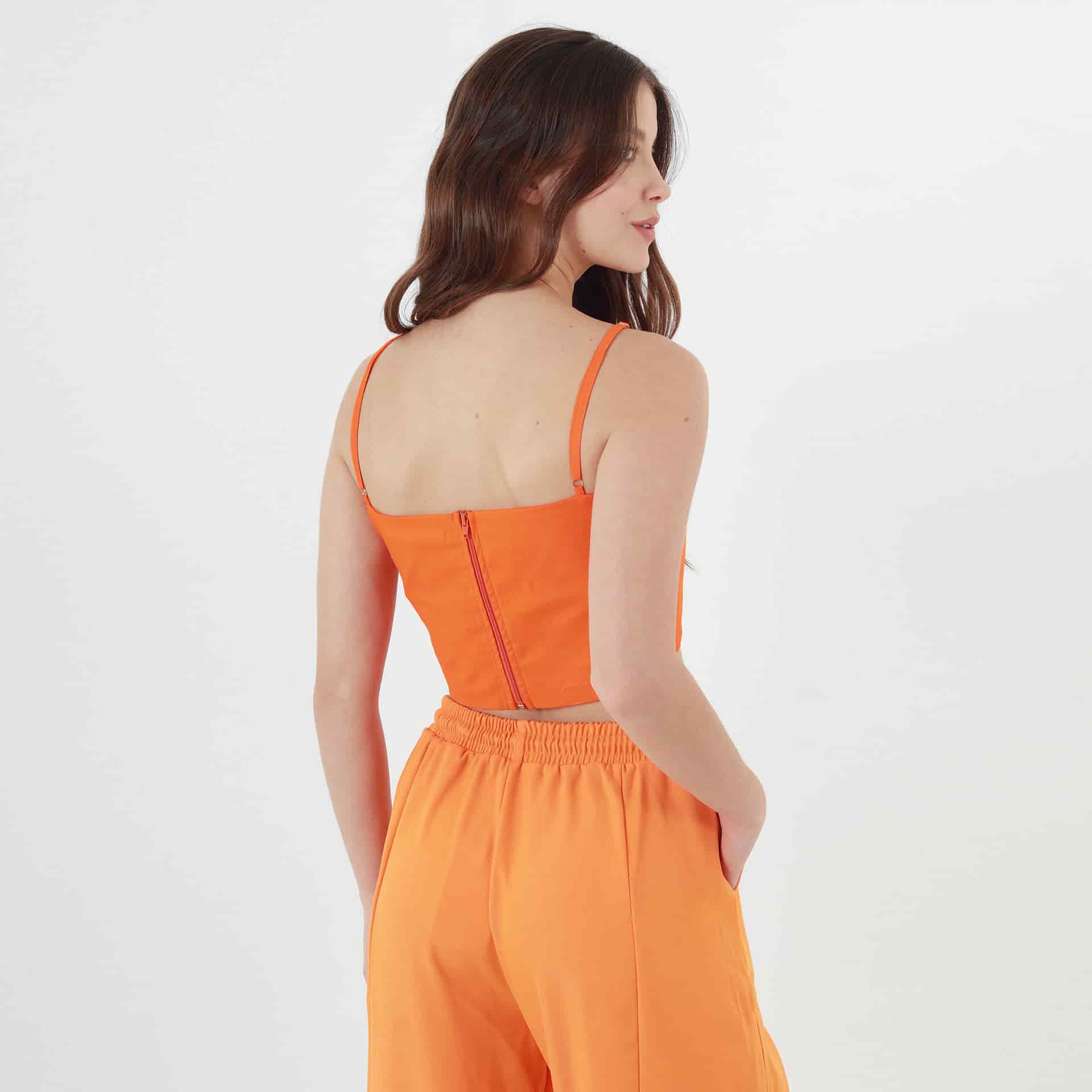 Blusa Cuello V Manga Tiras - miniatura 4