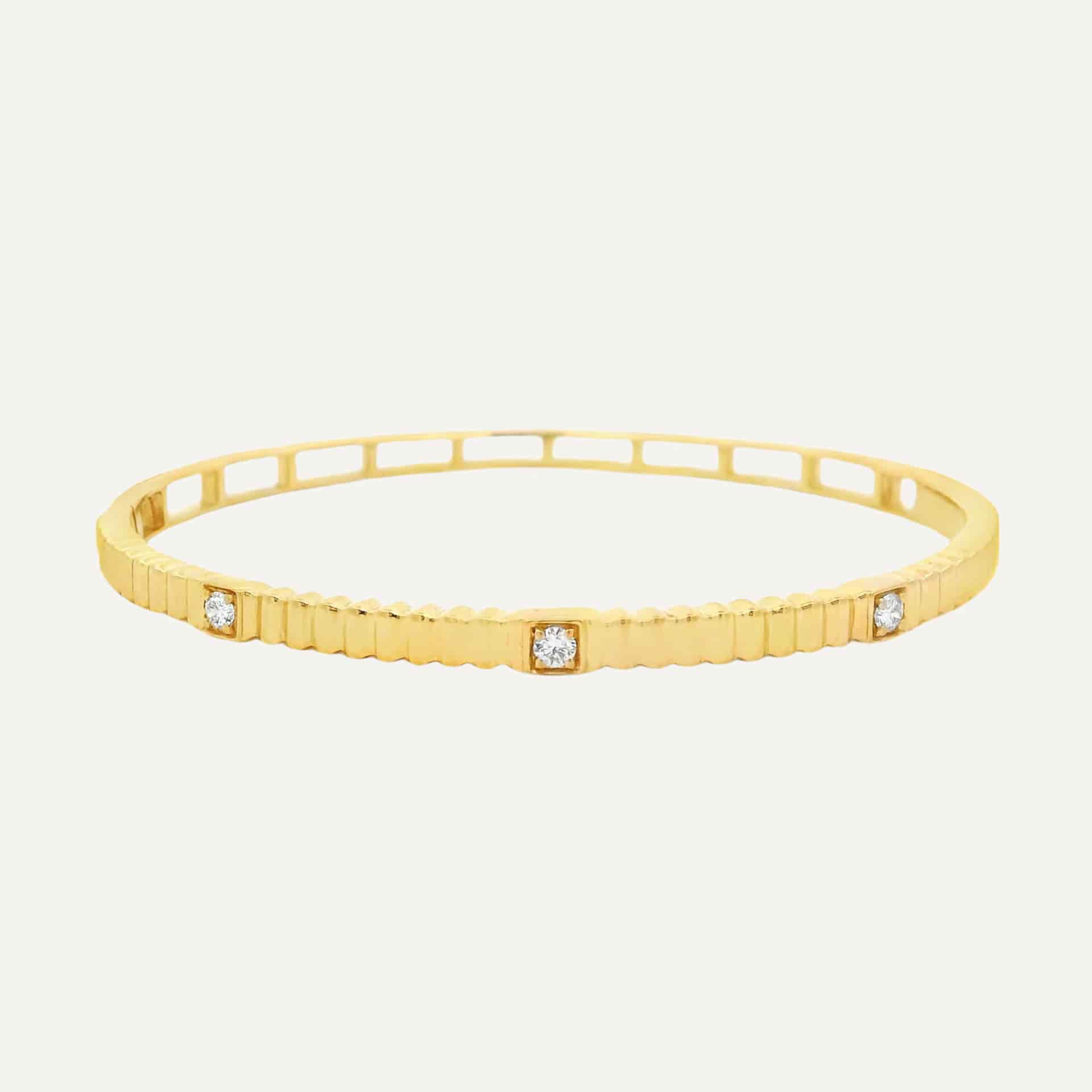 Pulsera Bangle Textura 3 Piedras - miniatura 1
