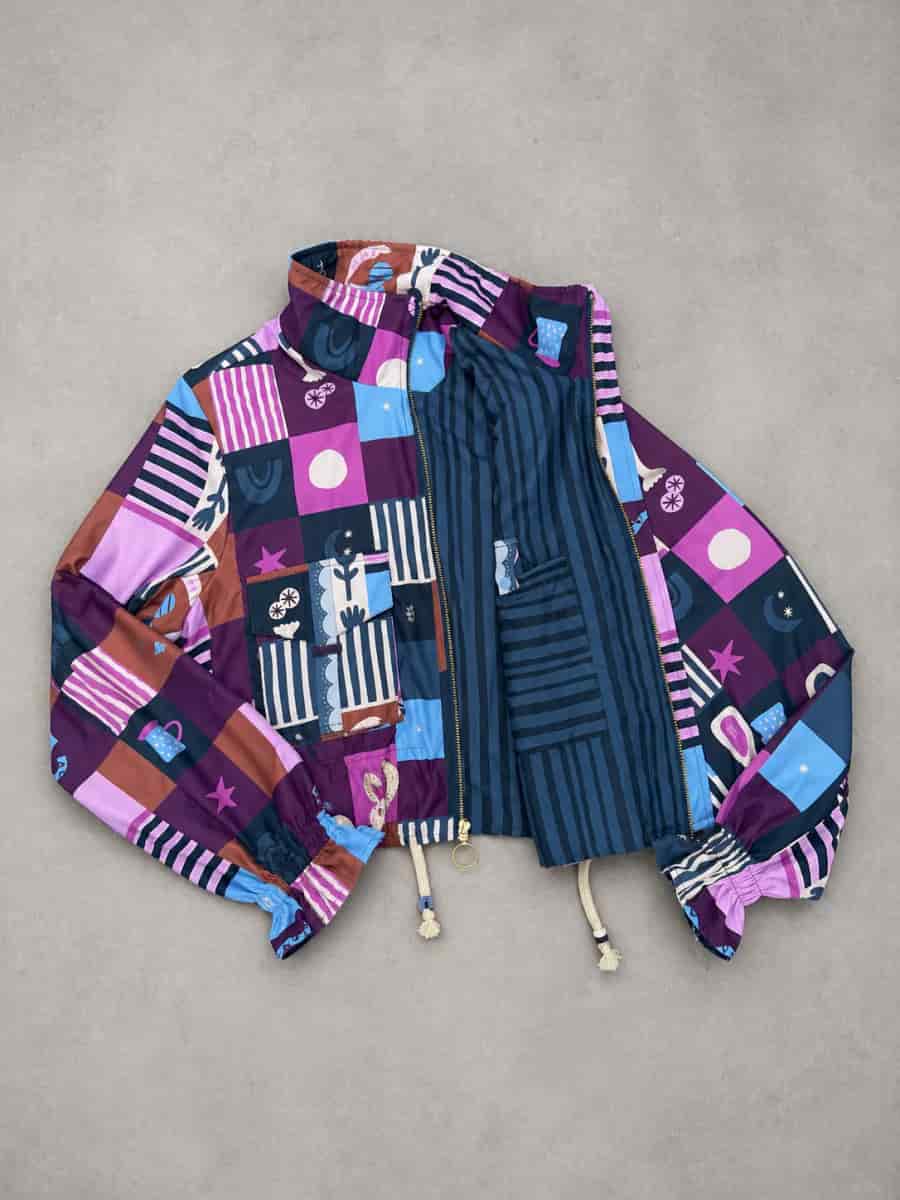 Chaqueta corta estampada morado - miniatura 7
