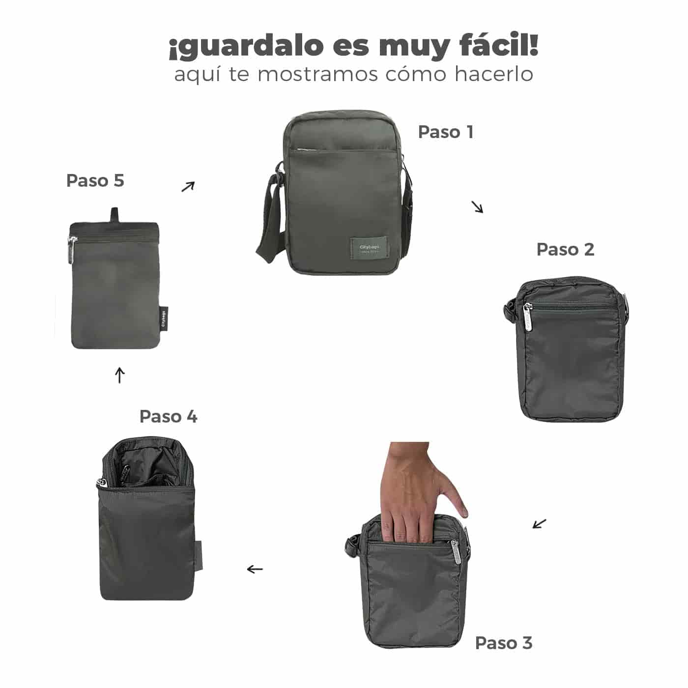 Bolso Manos Libres Mini Citybags ULTRA Bosque - miniatura 6