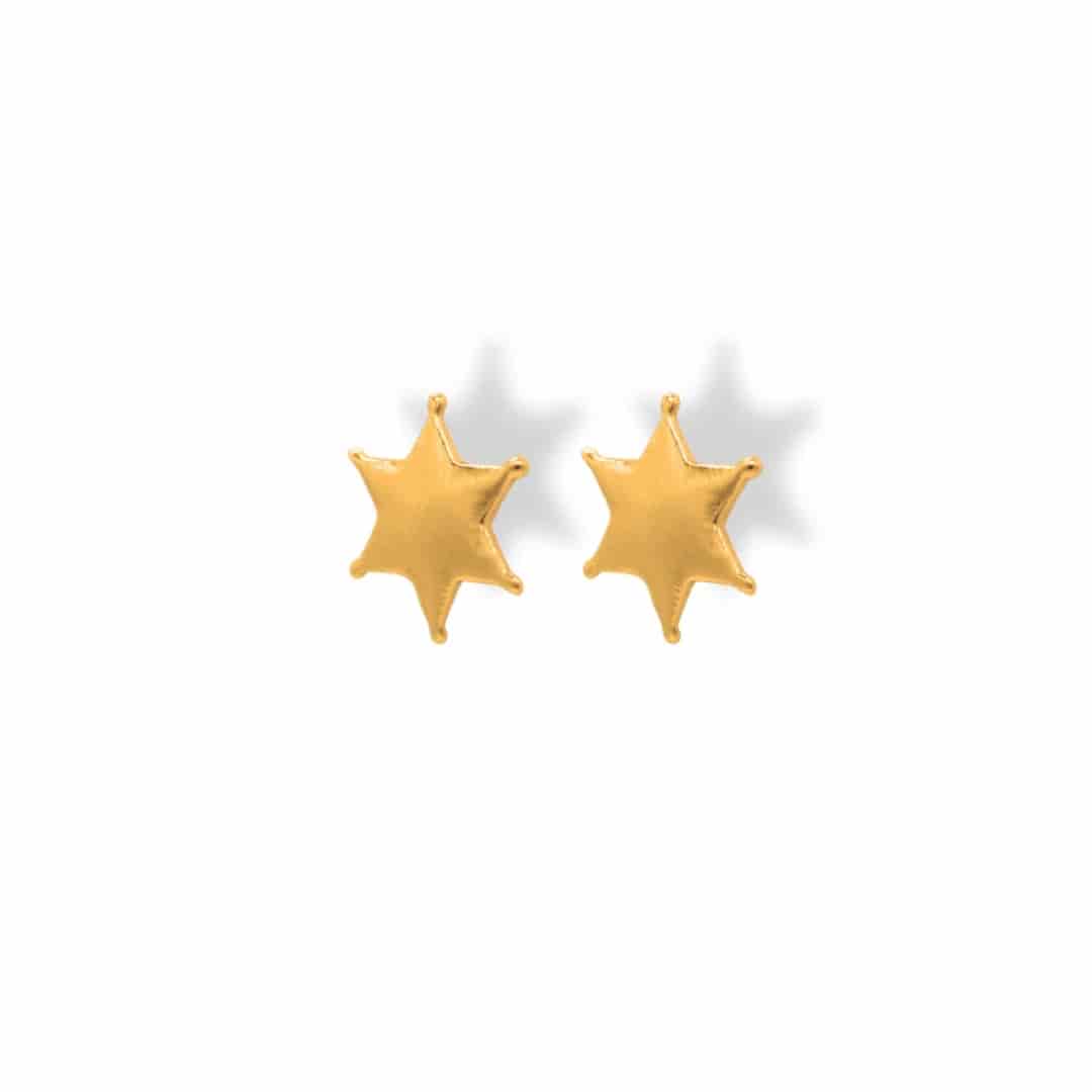 Aretes con estrella de sheriff pequeños - miniatura 1