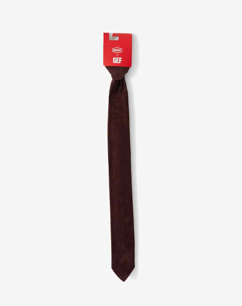 Corbata corduroy café unisex GEF | MORAT - miniatura 5