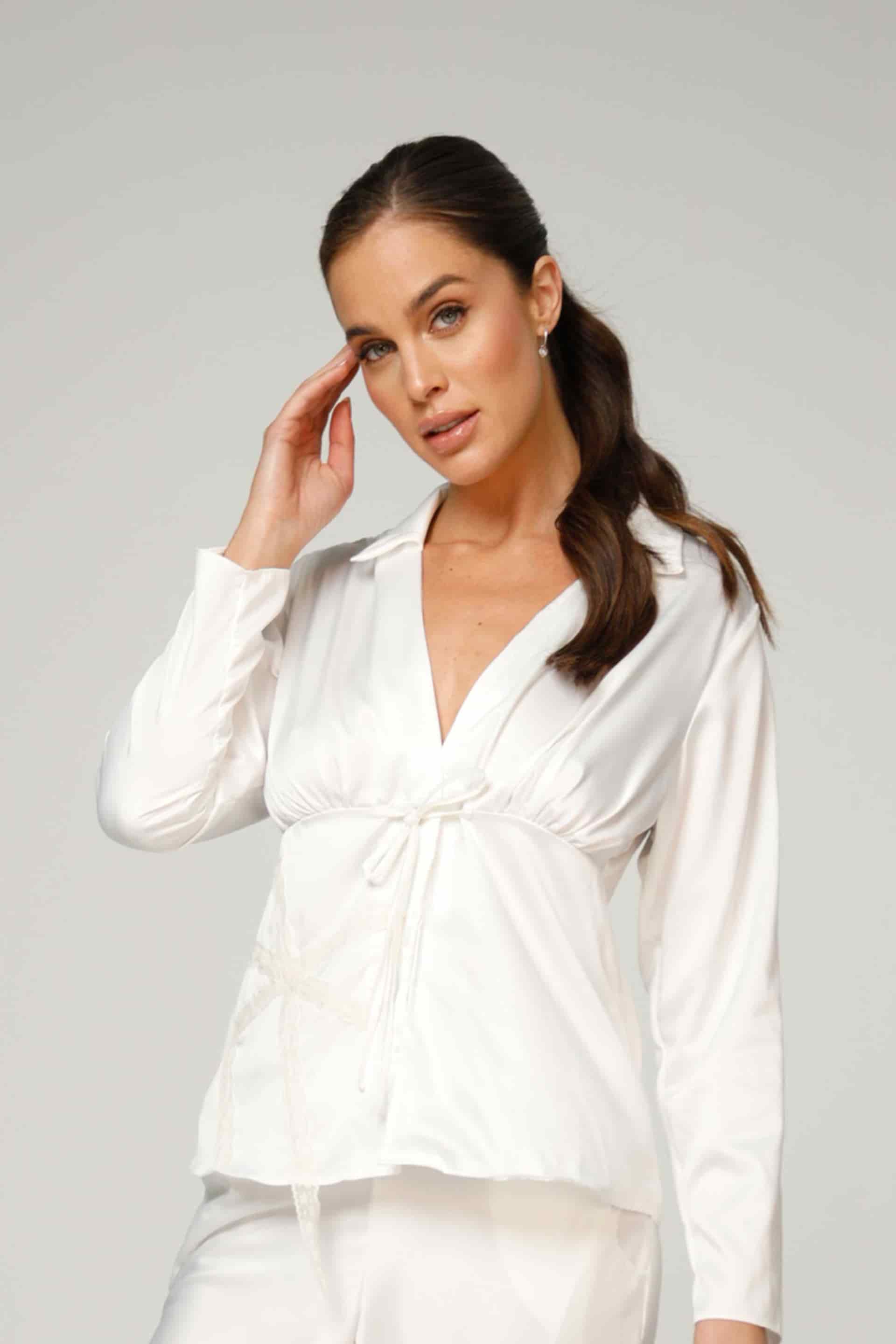 CAMISA MANGA LARGA ELLIPSE VOLVER CRUDO - miniatura 1