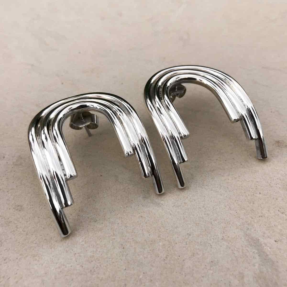 ARETES DECO GODDESS PLATA - miniatura 4
