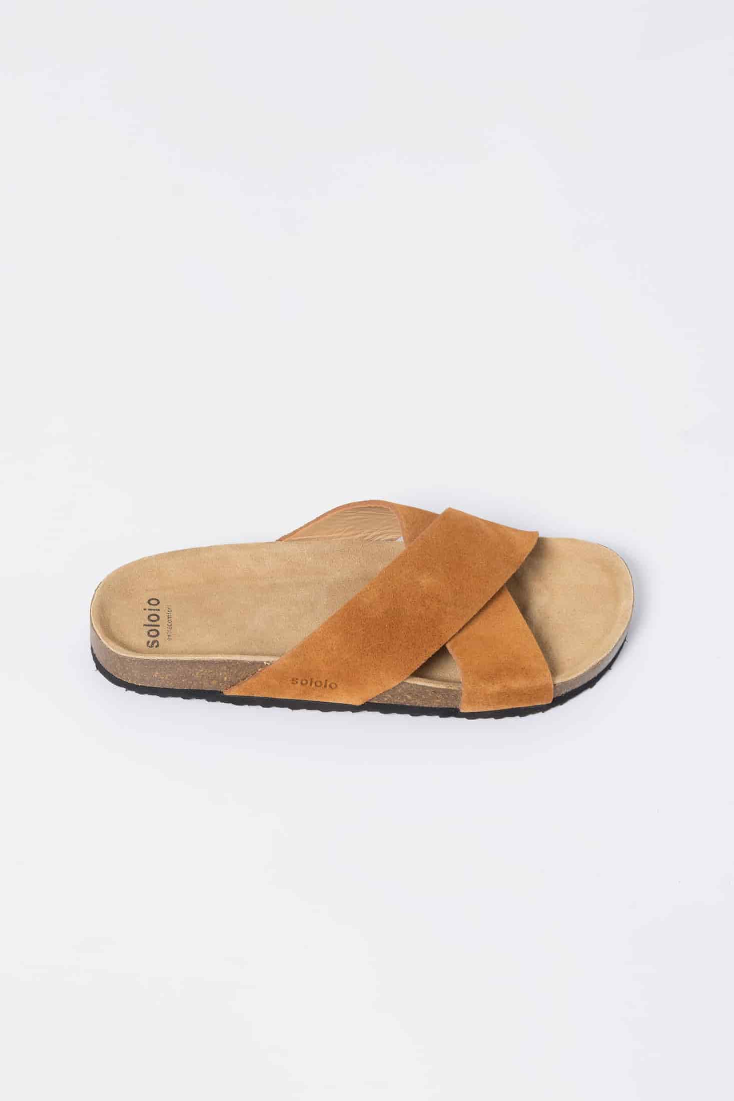 Men's crossed walnut sandal - miniatura 2