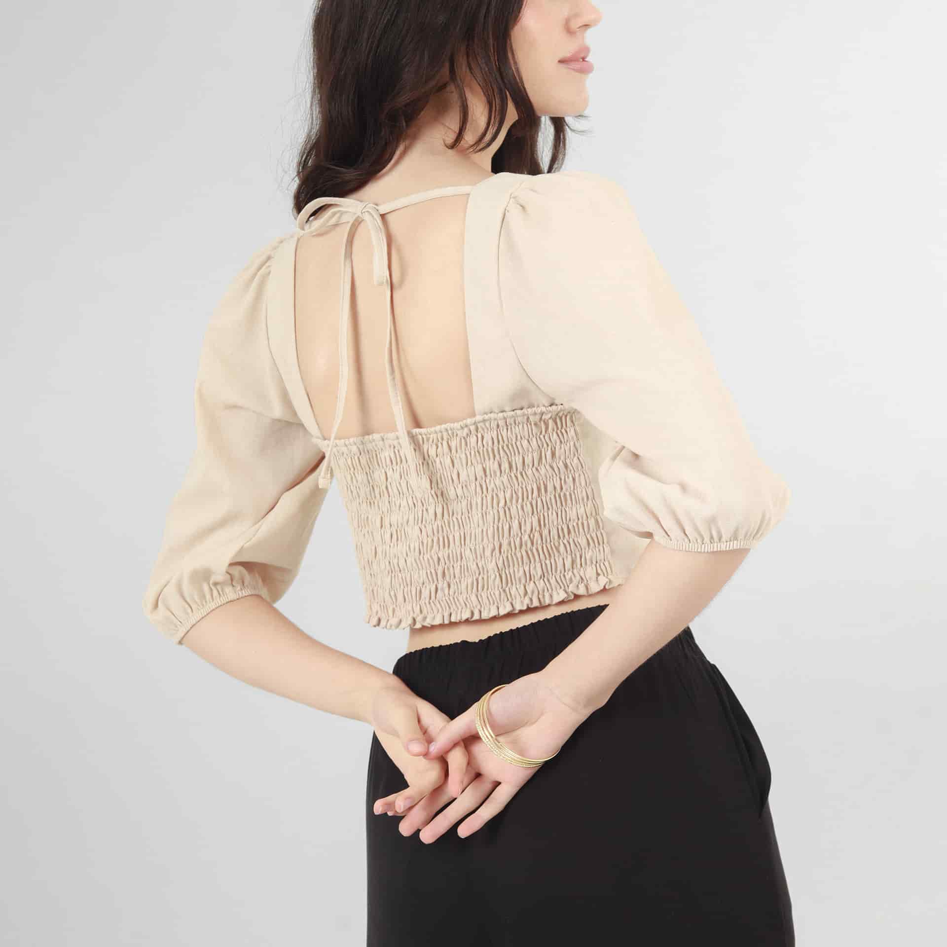 Blusa Cuello Redondo Manga 3Cuartos - miniatura 8