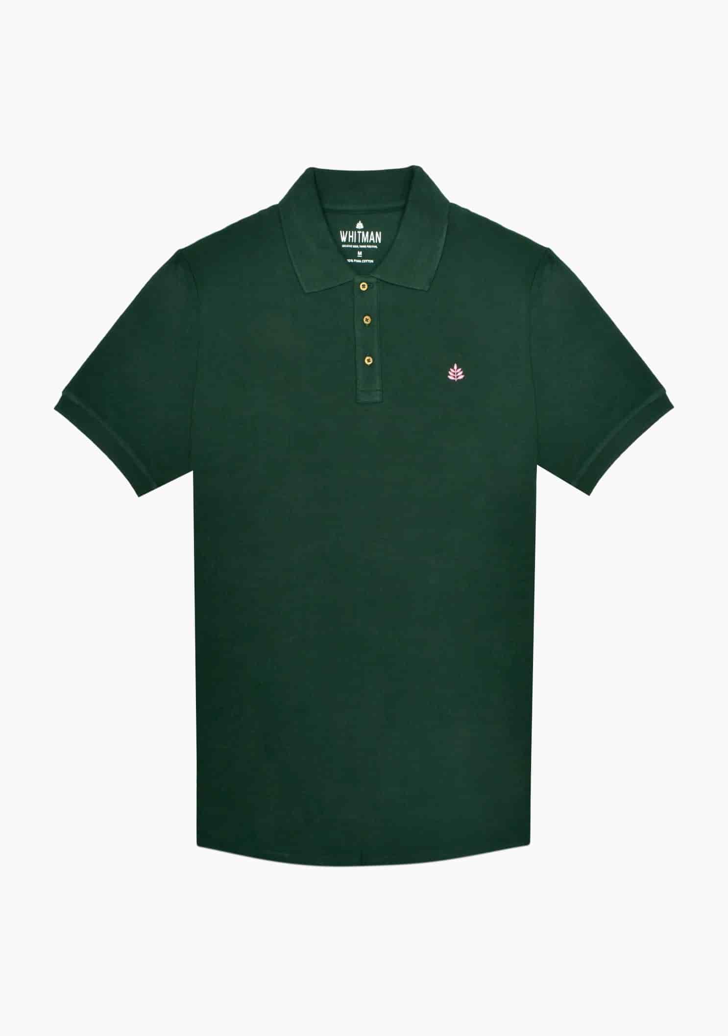 Camiseta Tipo Polo Verde Osc. L-Ros - miniatura 1