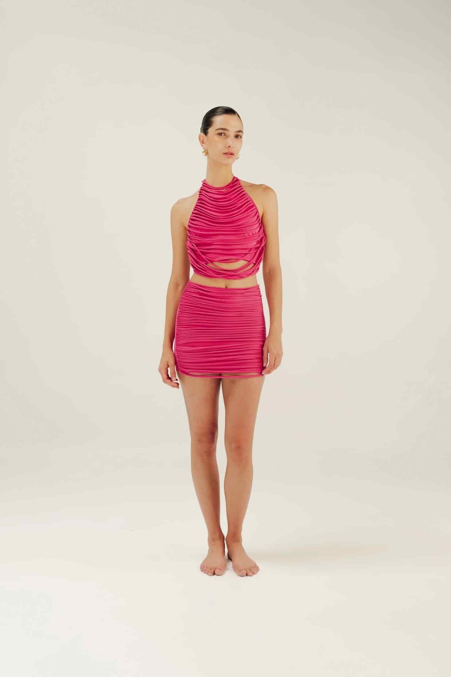 MINI FALDA ANEMONA - PARADISE PINK - miniatura 1