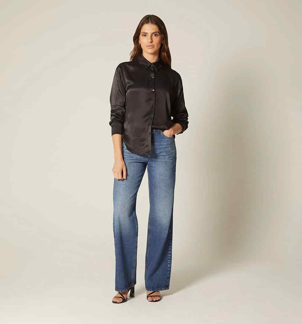 Blusa camisera manga larga - miniatura 1