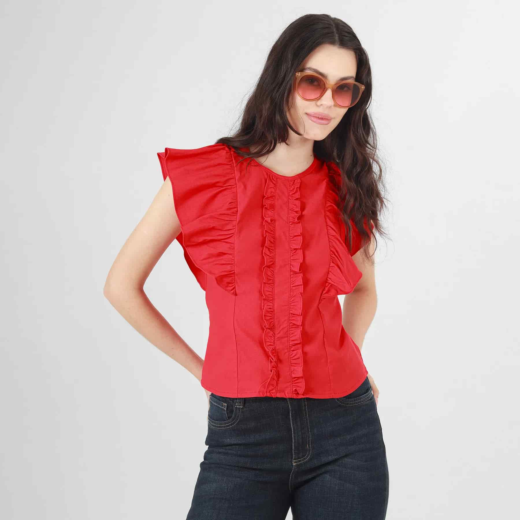 Blusa Cuello Redondo Manga Sisa - miniatura 11