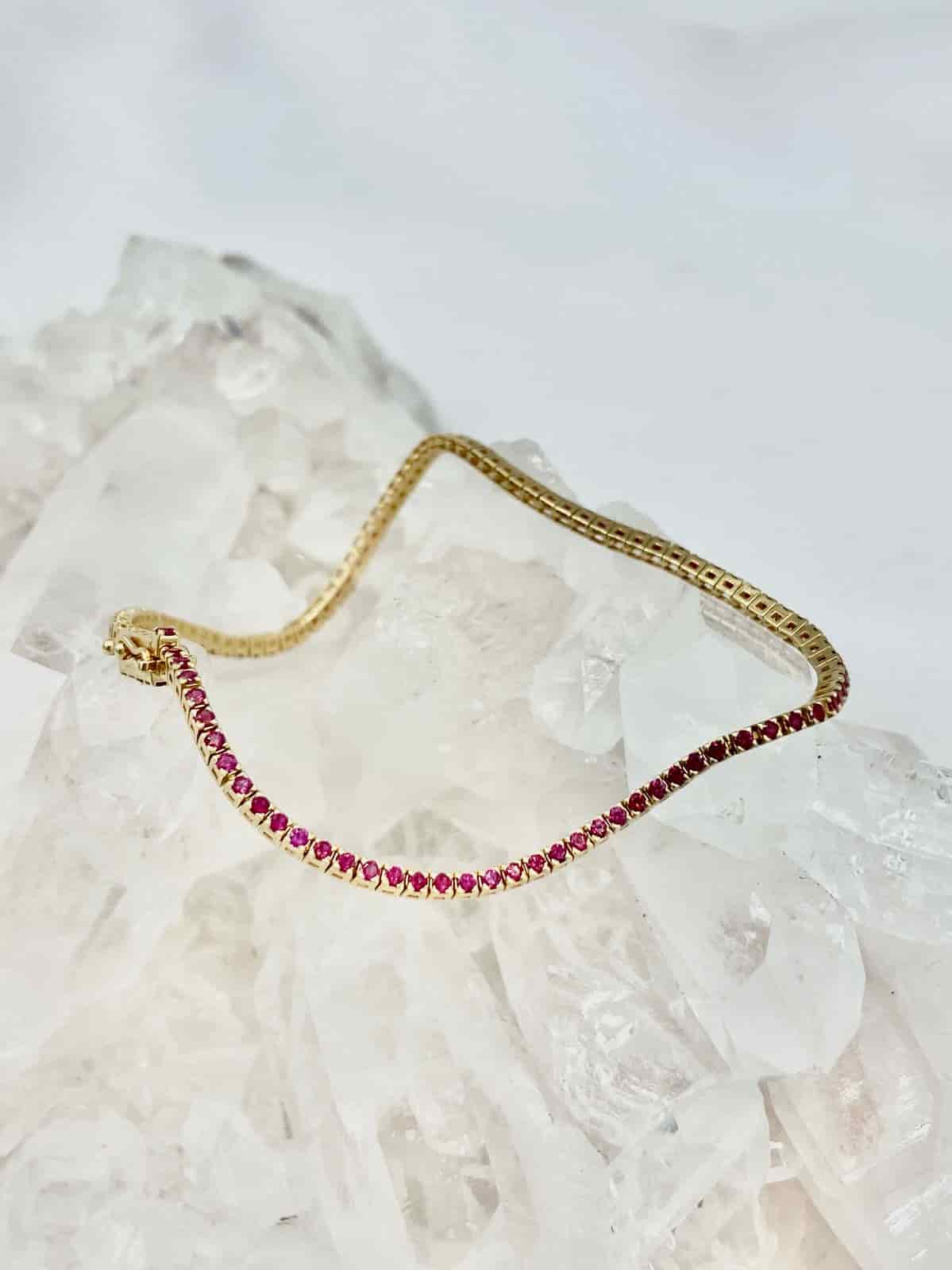 Pulsera Rubí en Oro Amarillo de 18K - miniatura 1