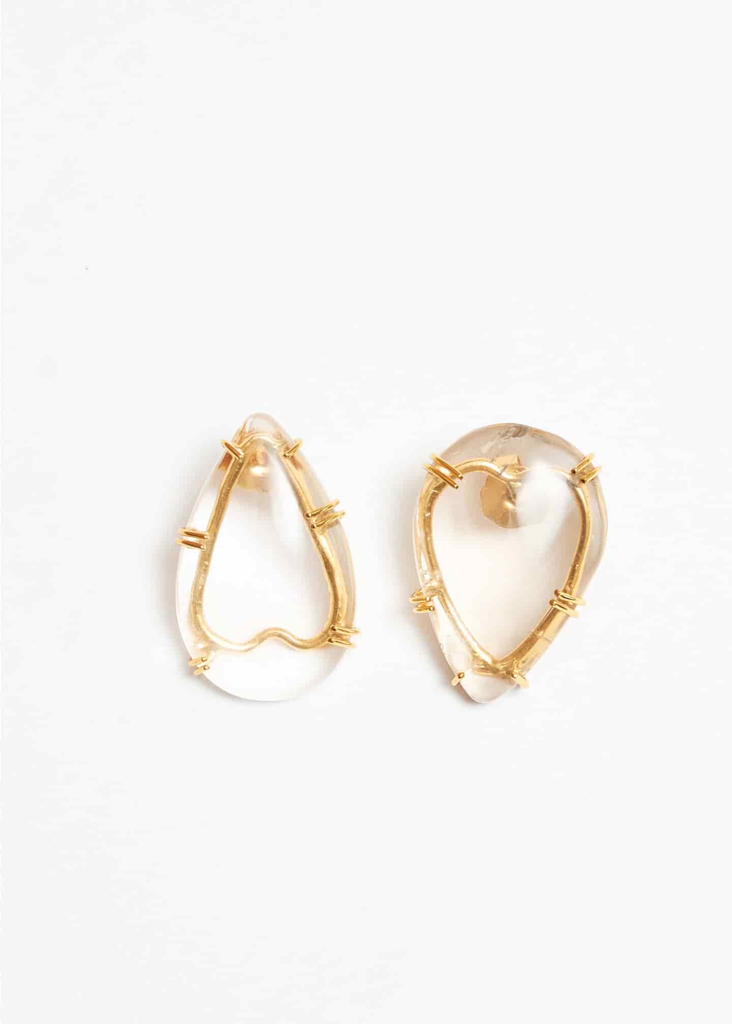 Aretes Cuarzo Pétalo - miniatura 3