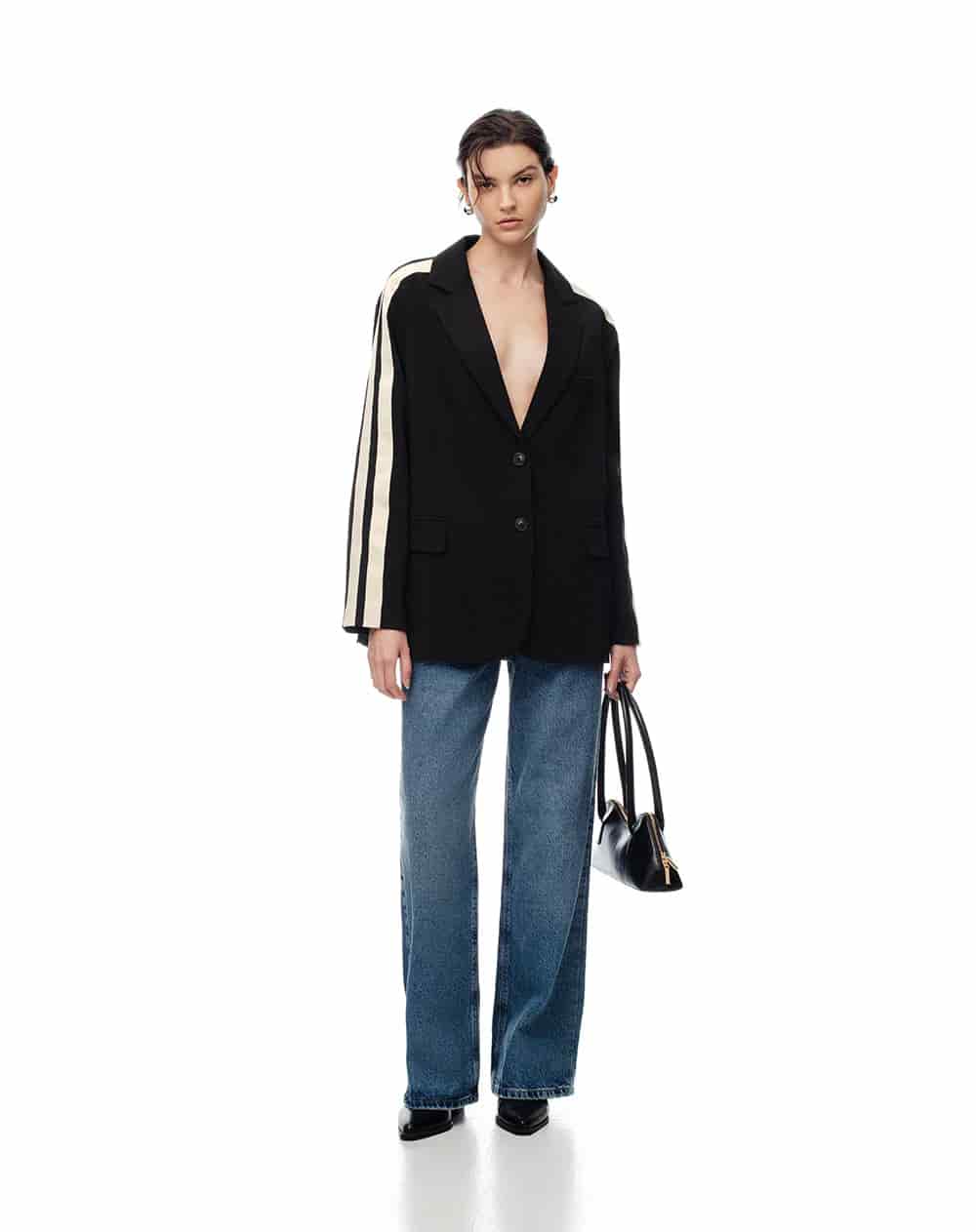 Blazer oversize negro mujer - miniatura 4