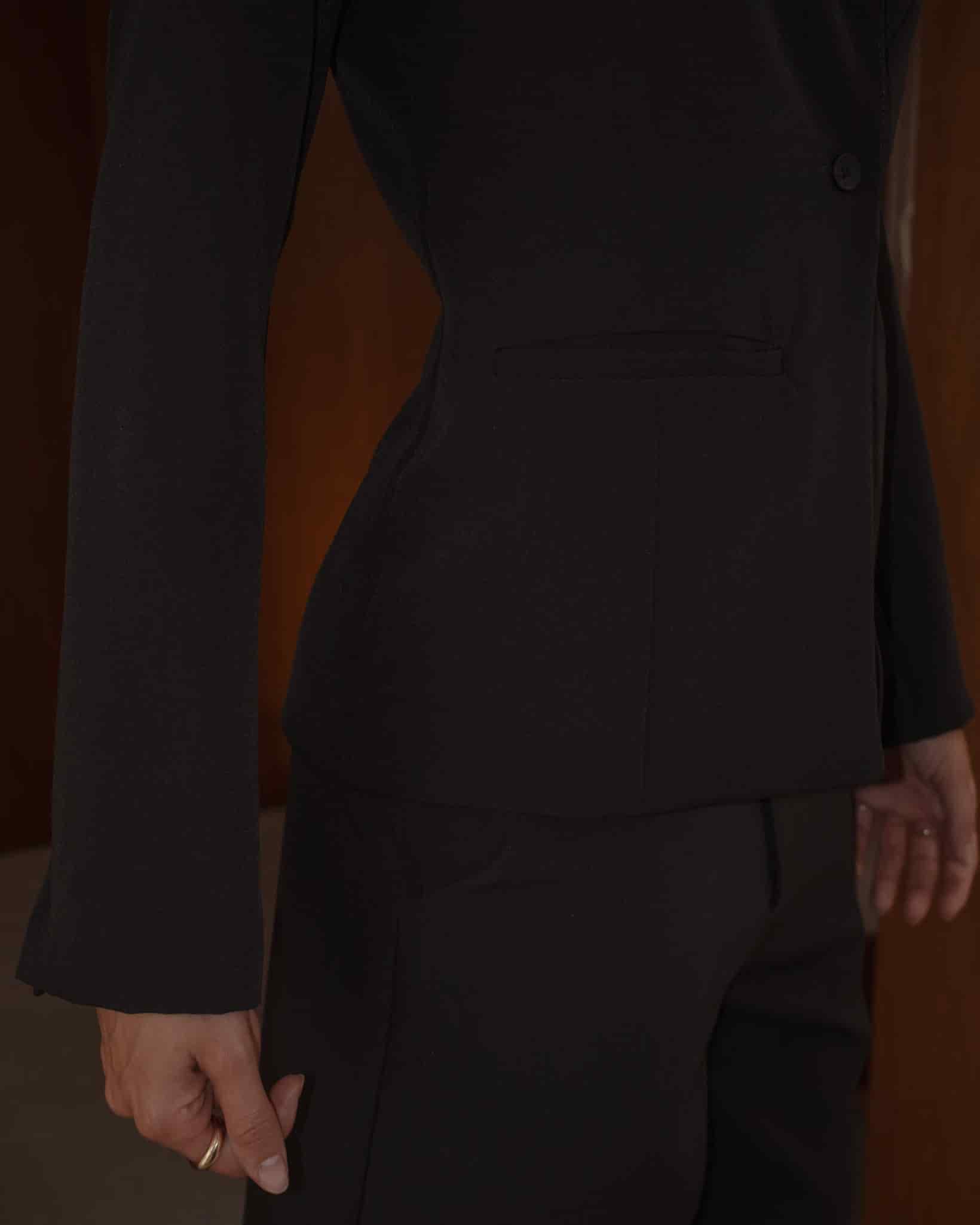 WAIST CLASSIC BLAZER - BLACK - miniatura 6