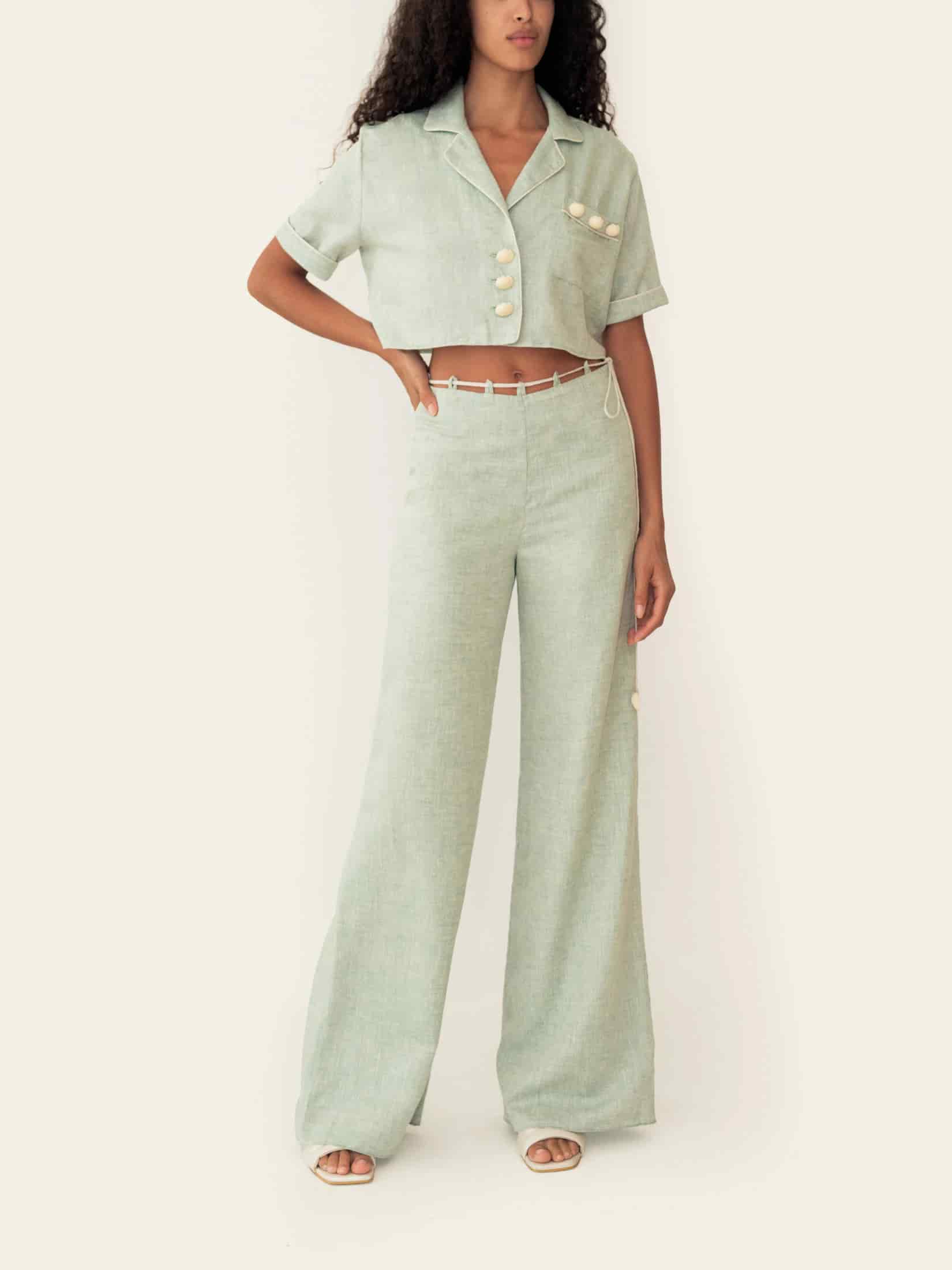 VERA PANT SEAFOAM GREEN - miniatura 3