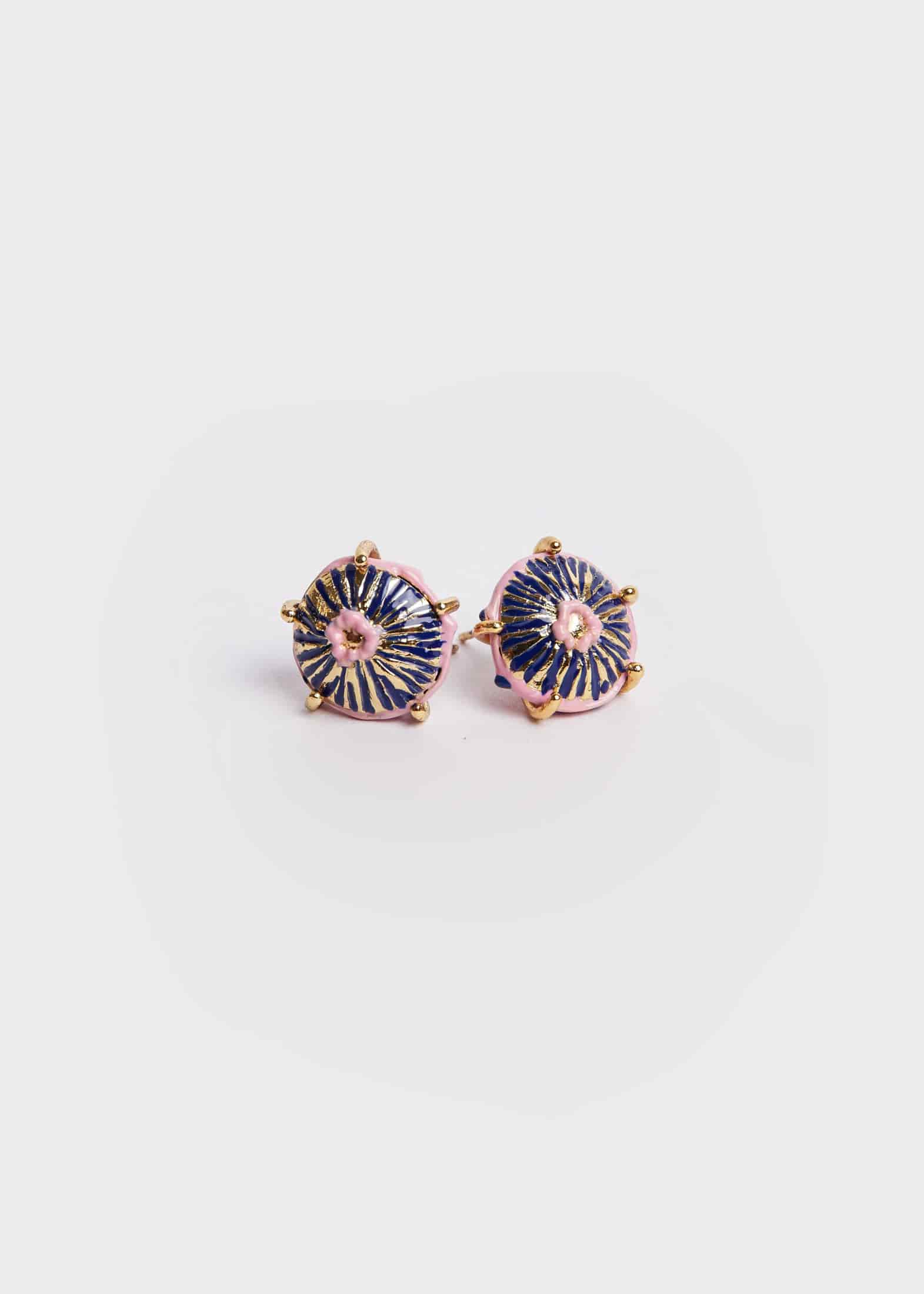 Aretes midi sombrerito azul rosa - miniatura 6