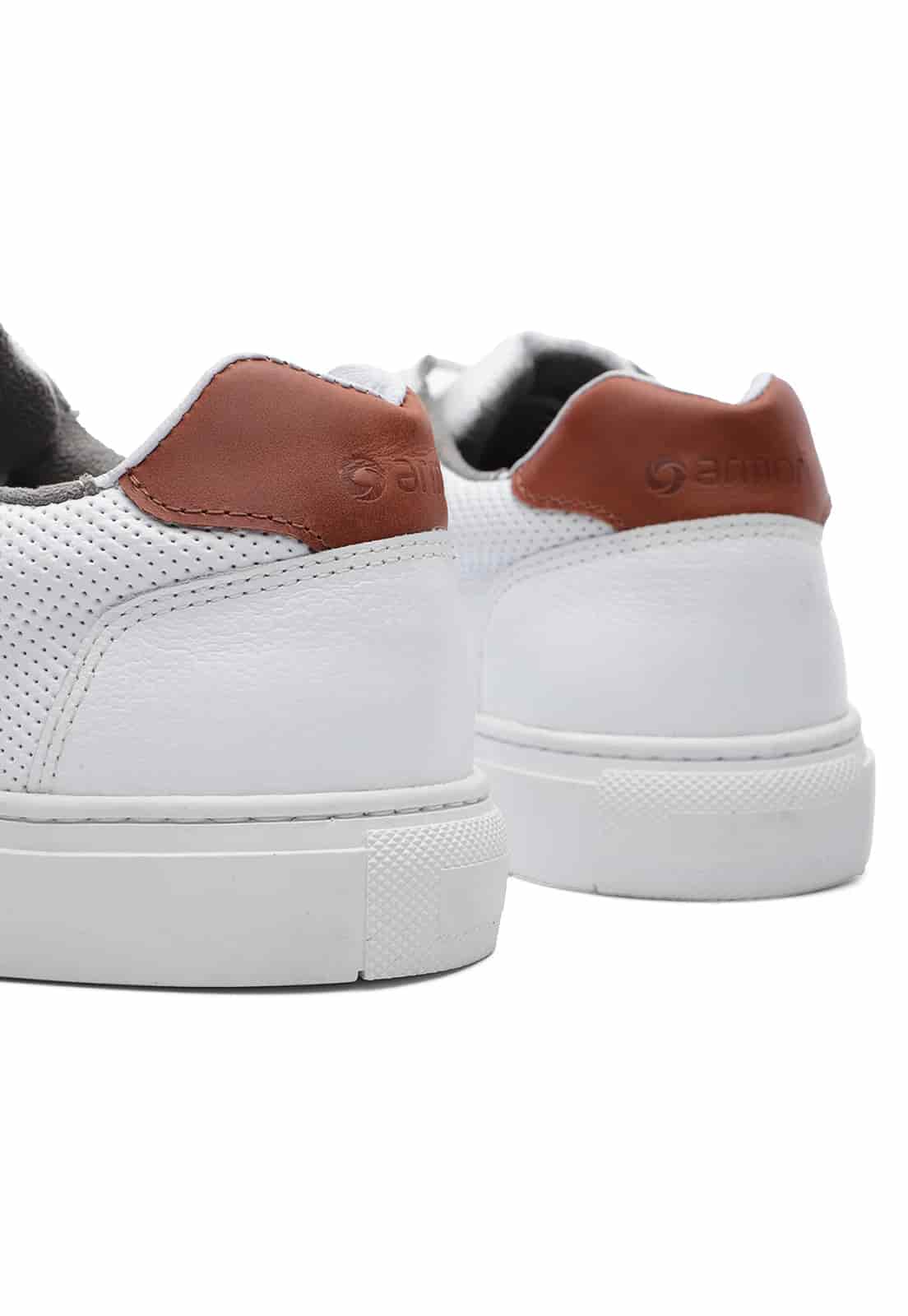 Tenis de cuero para hombre color blanco| Armori x Los Caballeros - miniatura 10