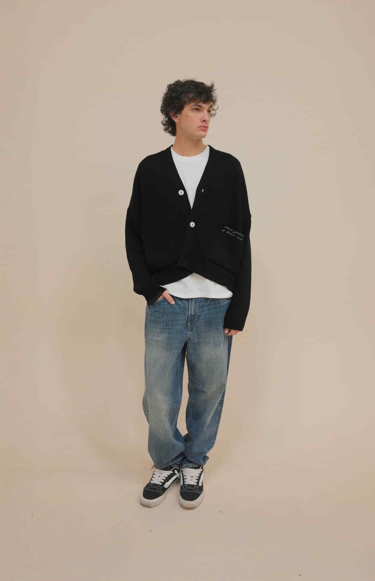 SIGNATURE CARDIGAN BLACK - miniatura 2
