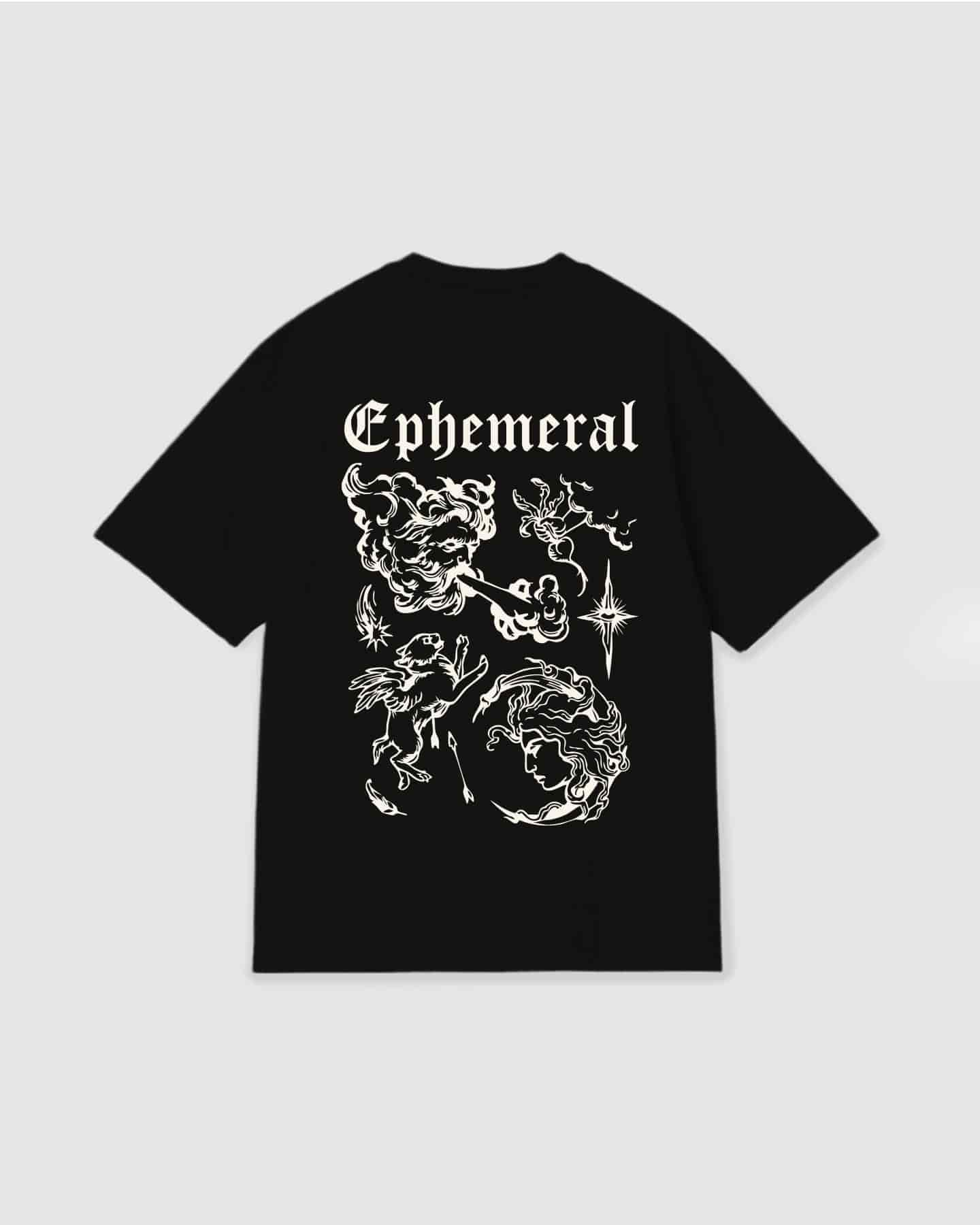 Oversized T Shirt Ephemeral Black - miniatura 1