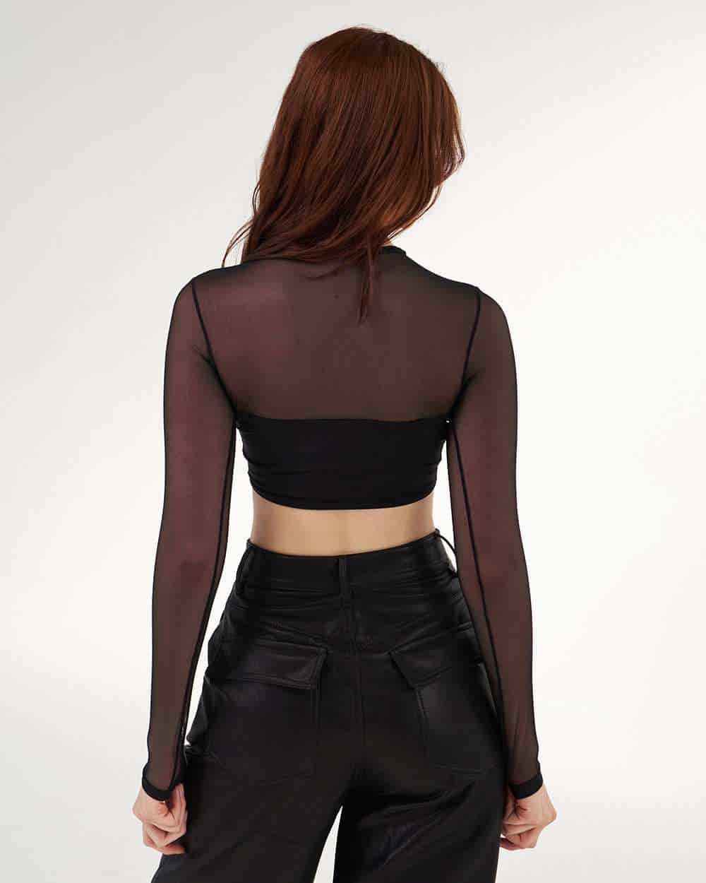 BLACK MESH TOP - miniatura 2