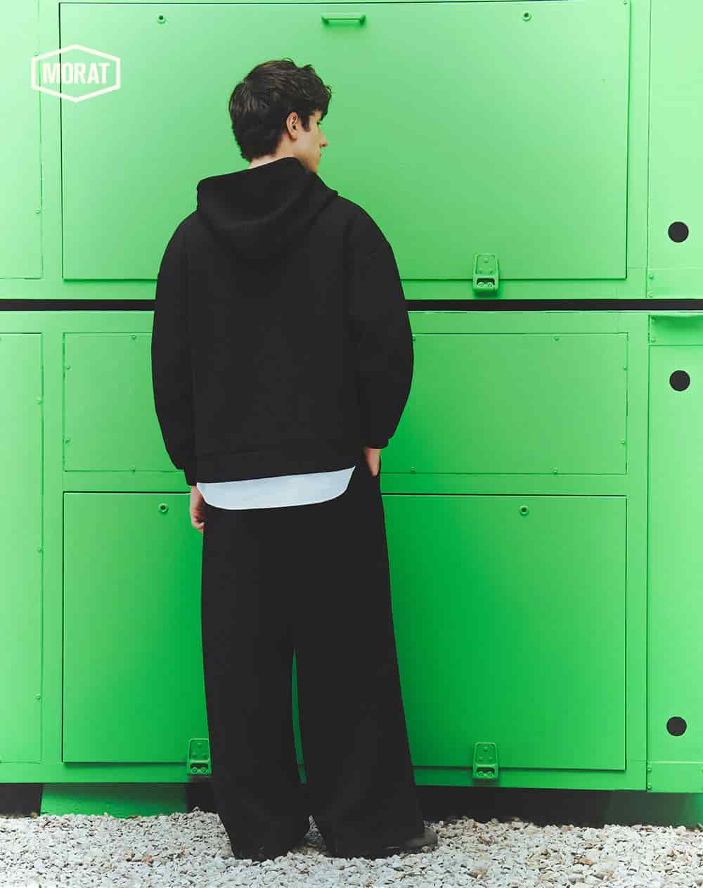 Buzo tipo hoodie negro unisex GEF | MORAT - miniatura 2