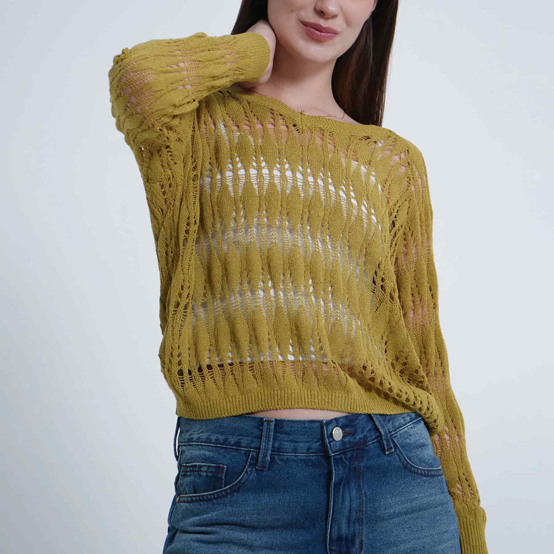 Sweater Cuello V Manga Larga - miniatura 6