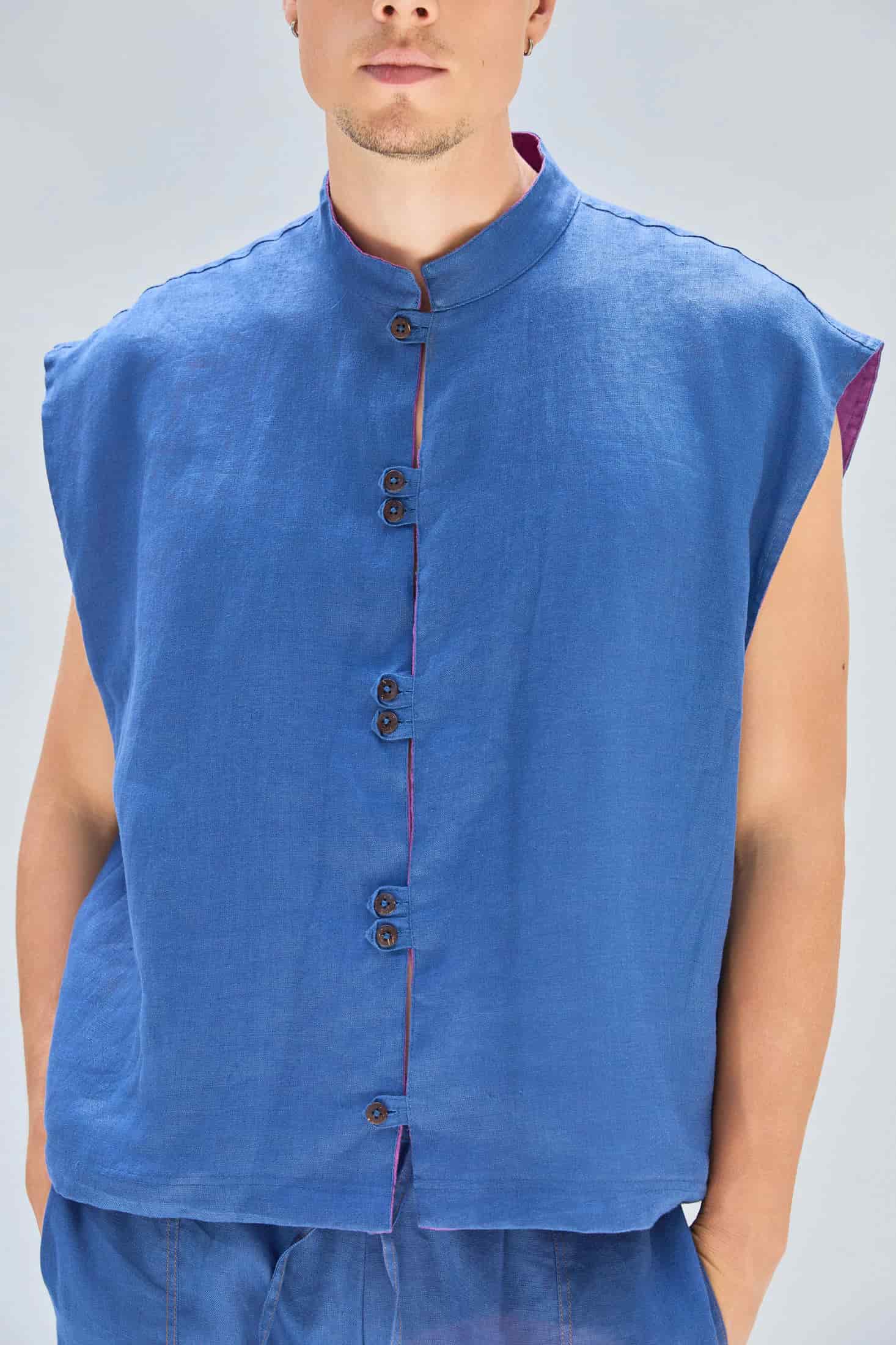 ROBBY VEST PURPLE/DENIM - miniatura 3