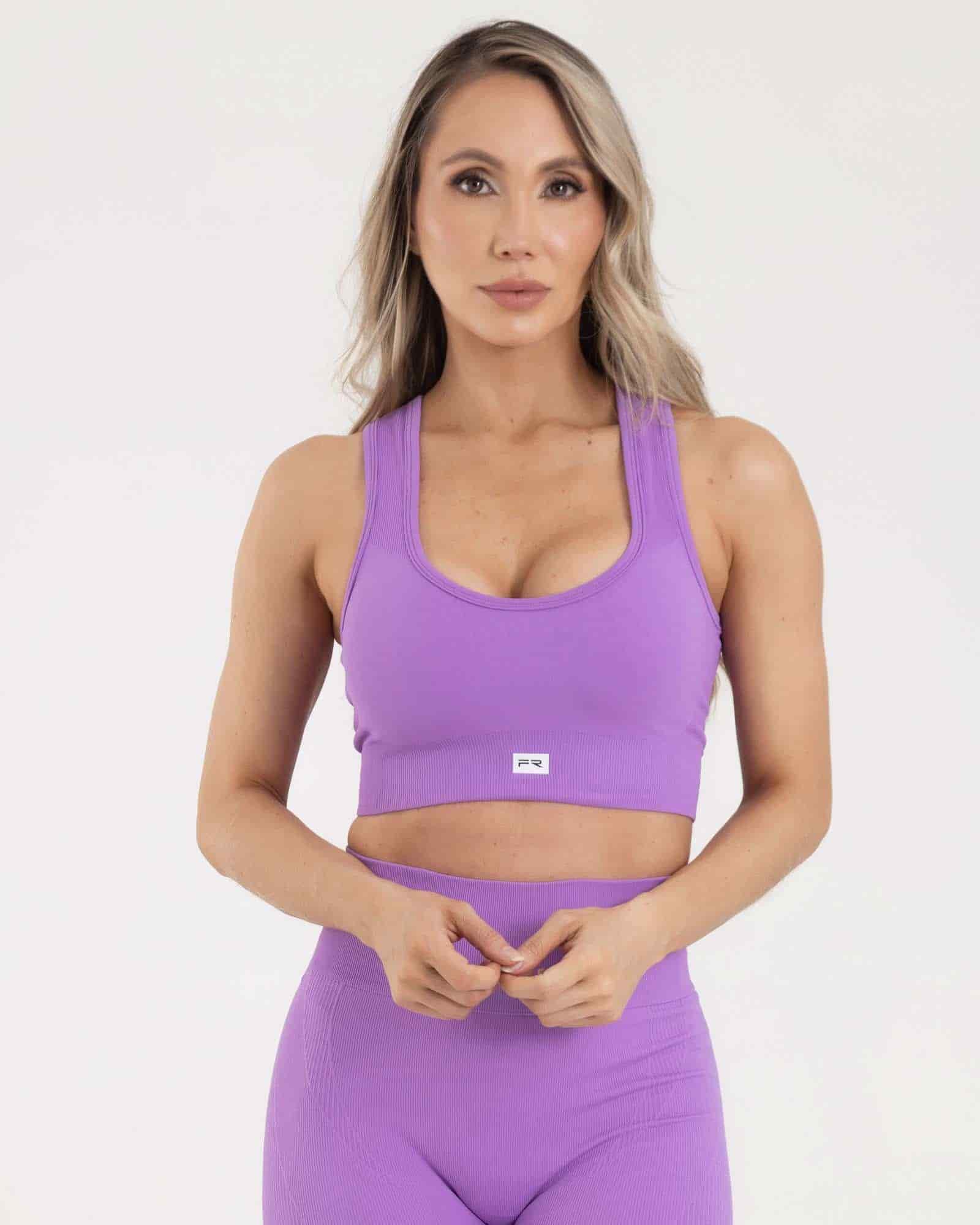 Top manga sisa seamless morado eterea FIBER - miniatura 1
