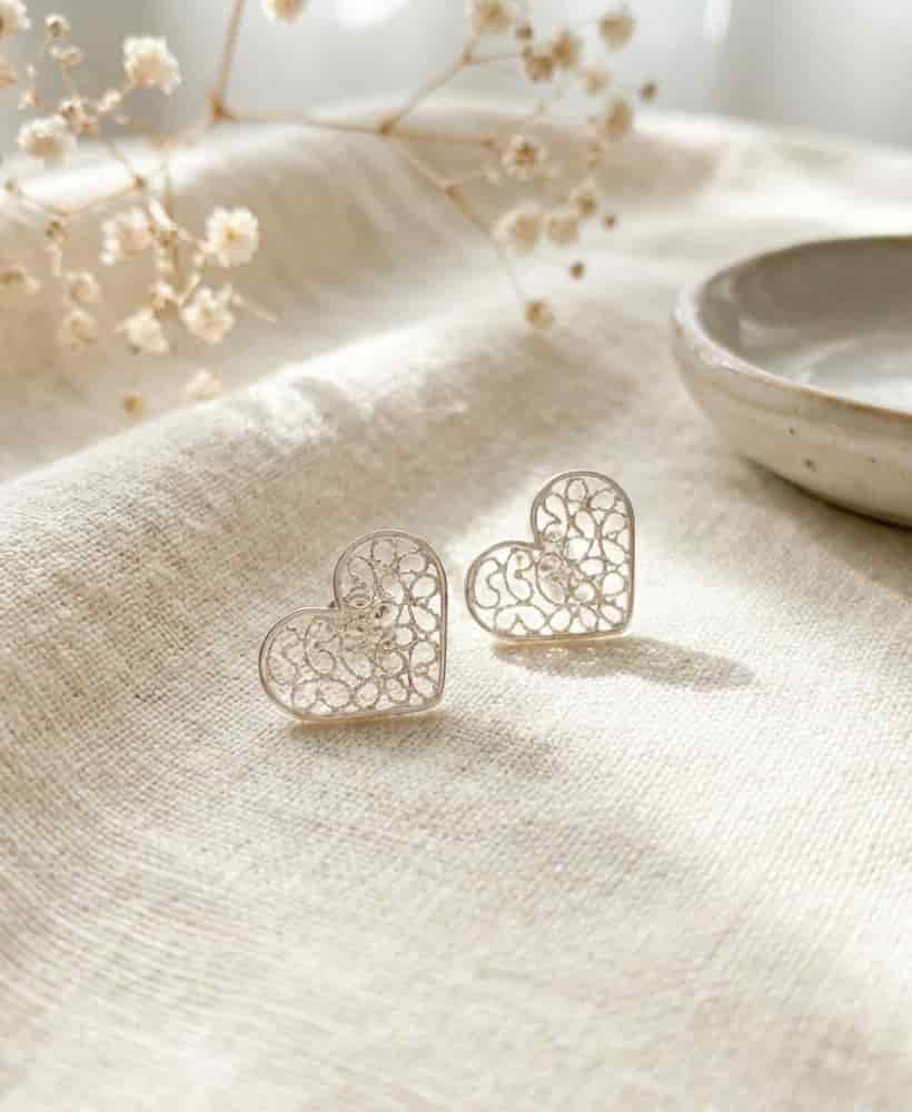 Topo Corazón en plata ley 950 en Filigrana - miniatura 2