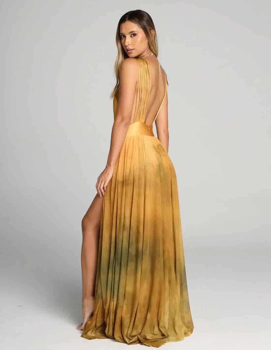 Vestido Equinoccio Gold Mustard - miniatura 2