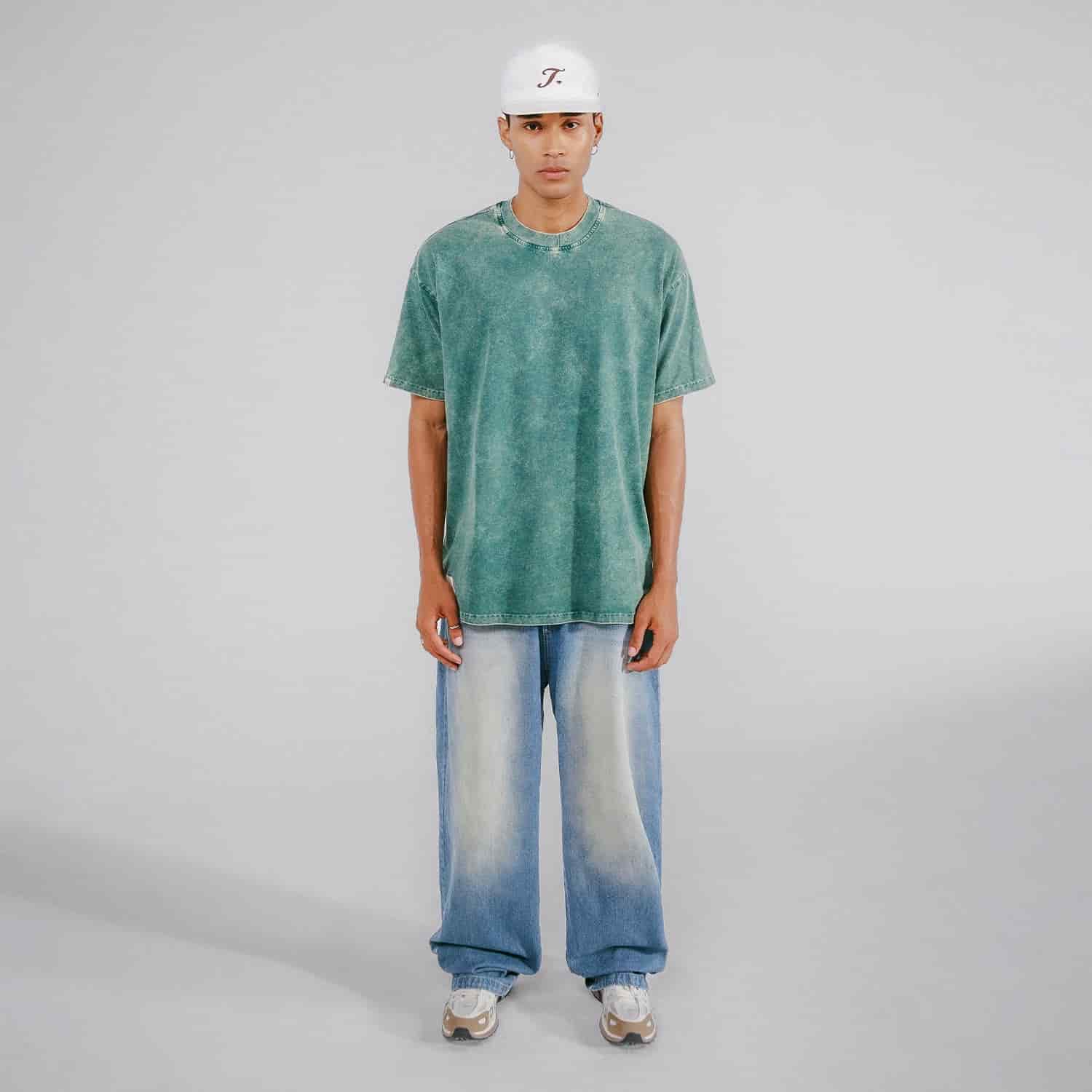 Oversized Washed T- Shirt - Pine Green - miniatura 6