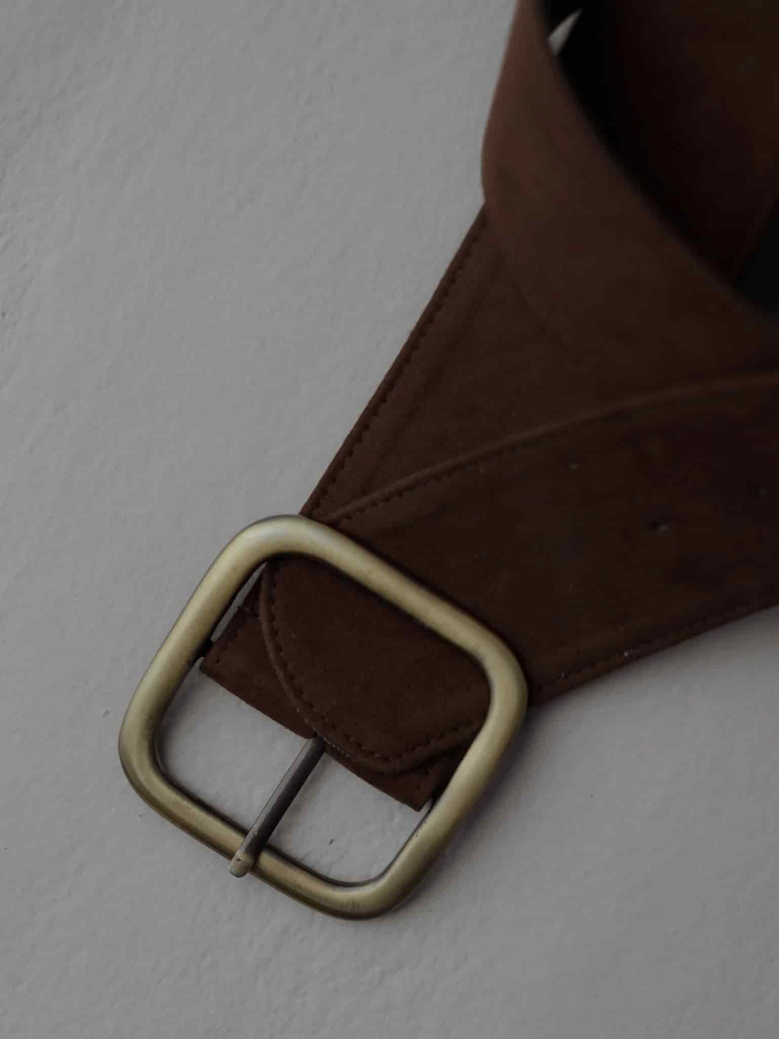 SUEDE BIG BELT - SEPIA - miniatura 1