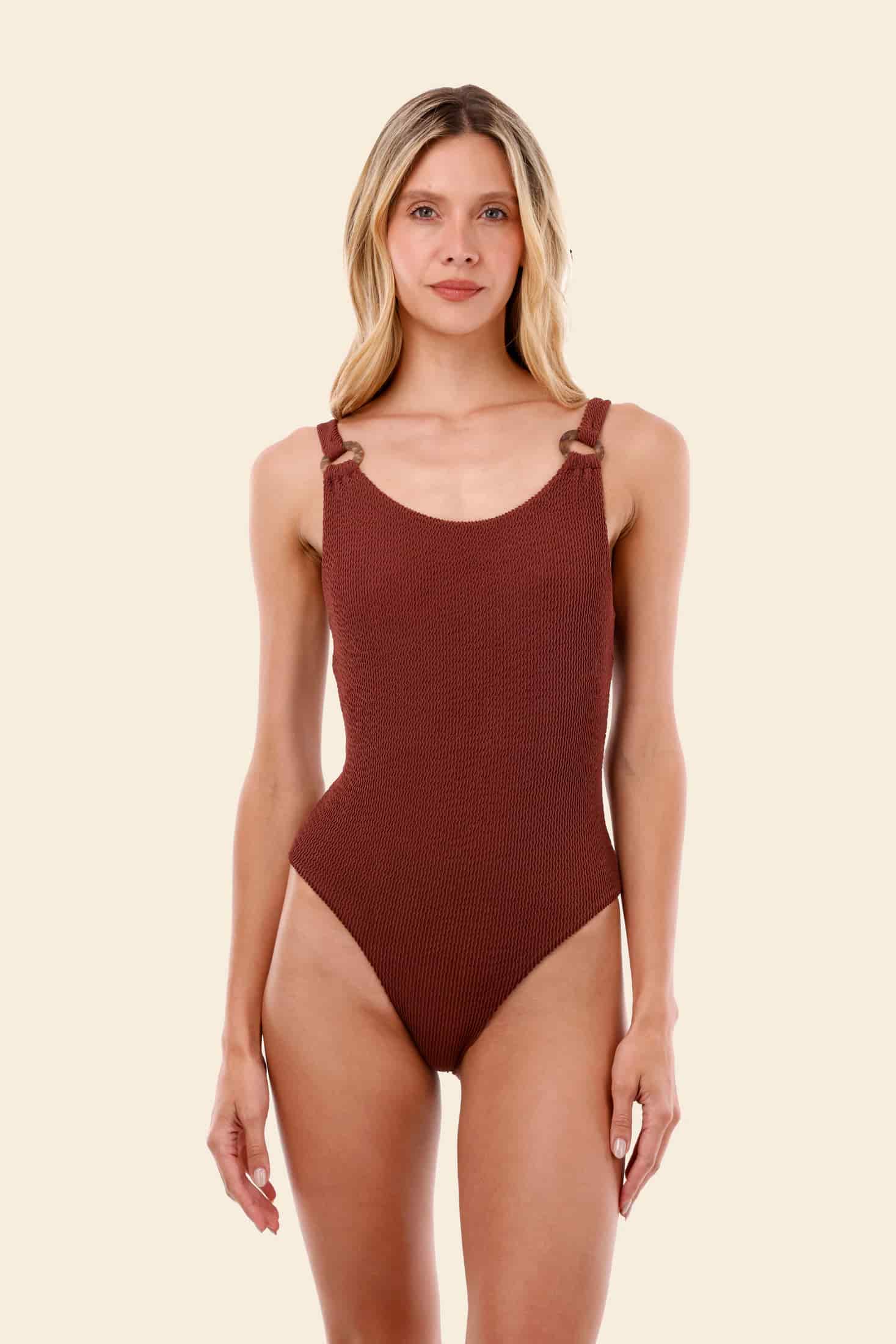 Textured Wave Barn Red Tag One Piece - miniatura 1