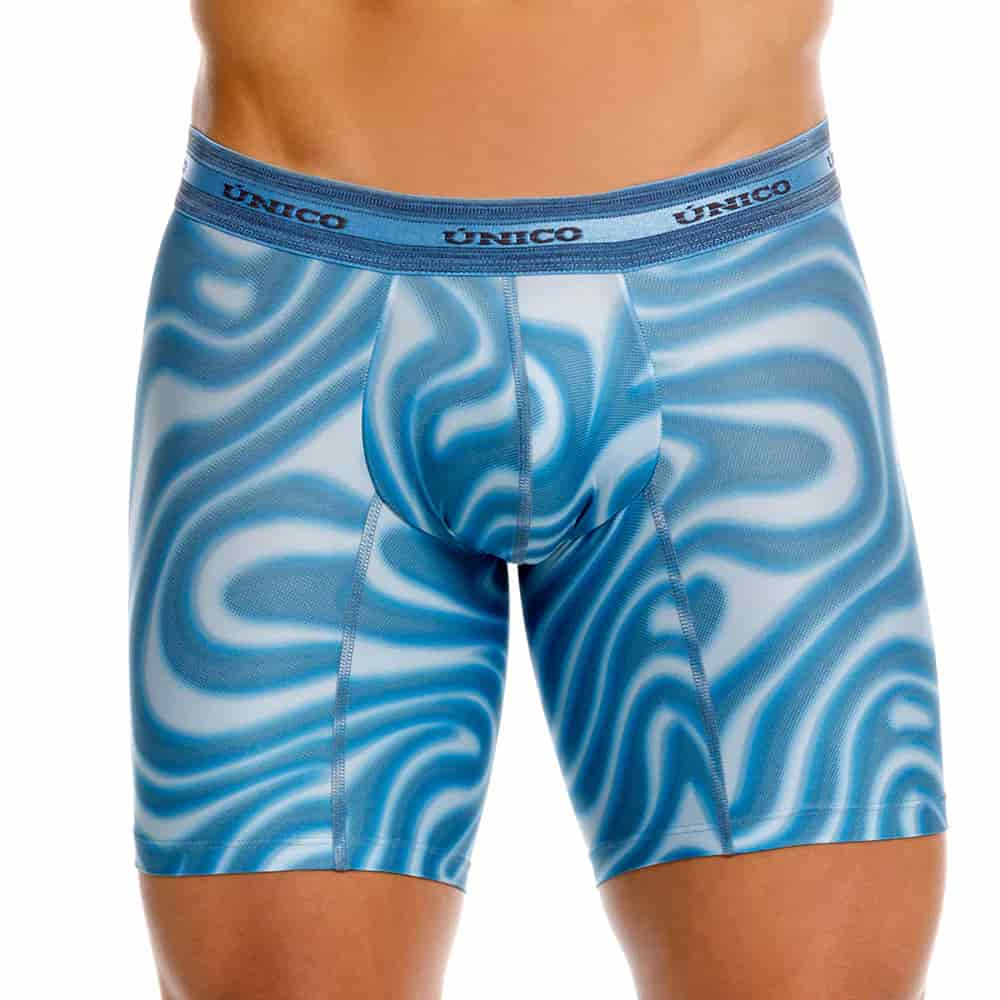BOXER MEDIO FAUVE AZUL - miniatura 8