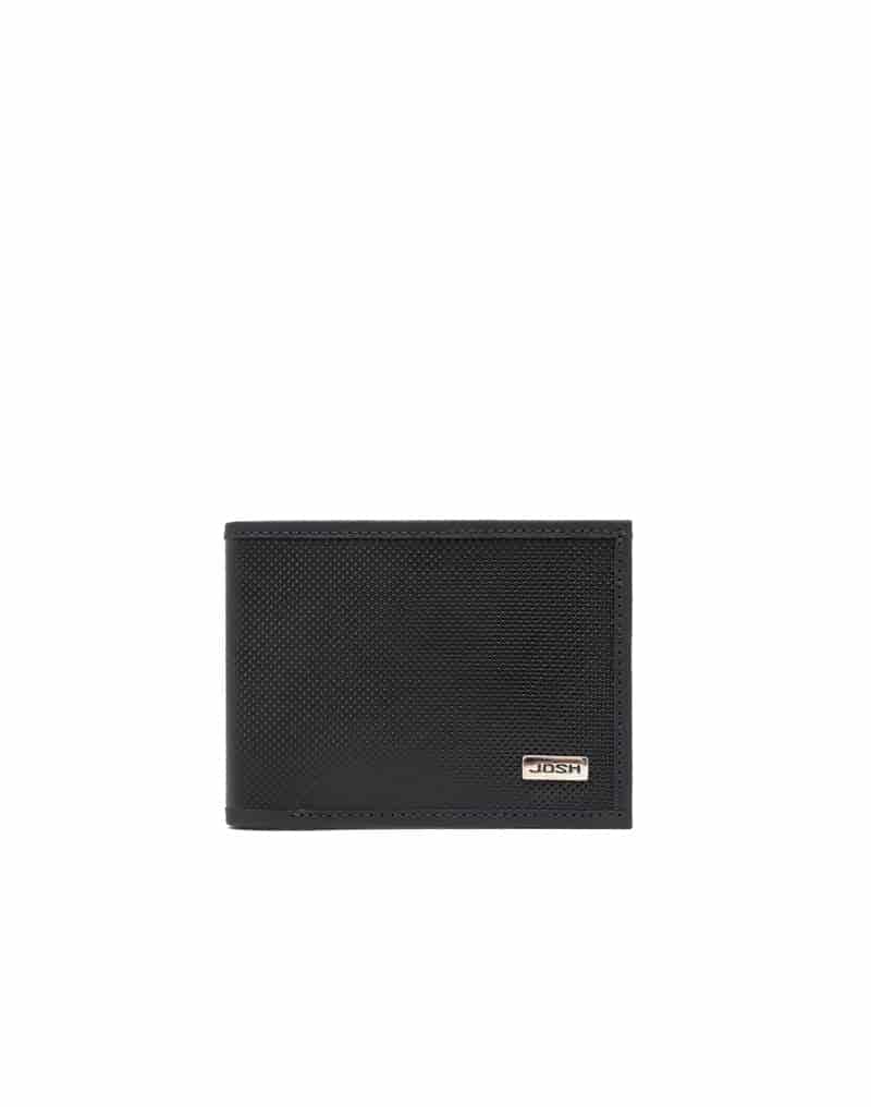 Billetera en cuero para hombre en negro REF THJ100 - miniatura 1