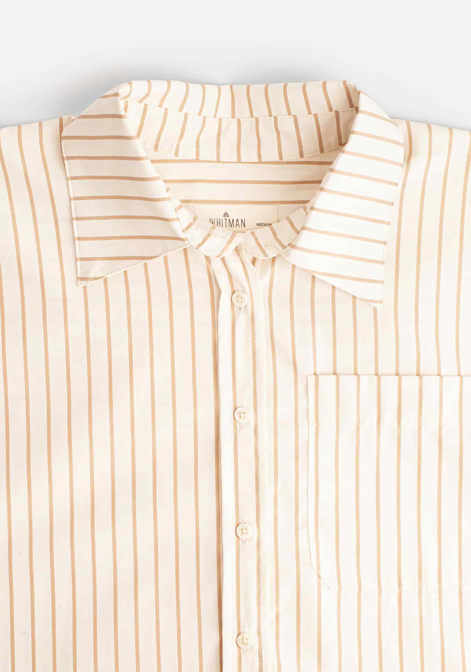 Camisa M Antonella Rayas Marfil - Taupe - miniatura 2