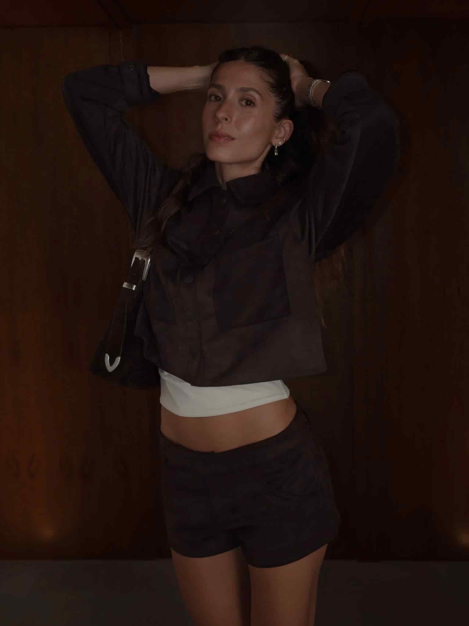 SUEDE BOXY JACKET - ESPRESSO - miniatura 4