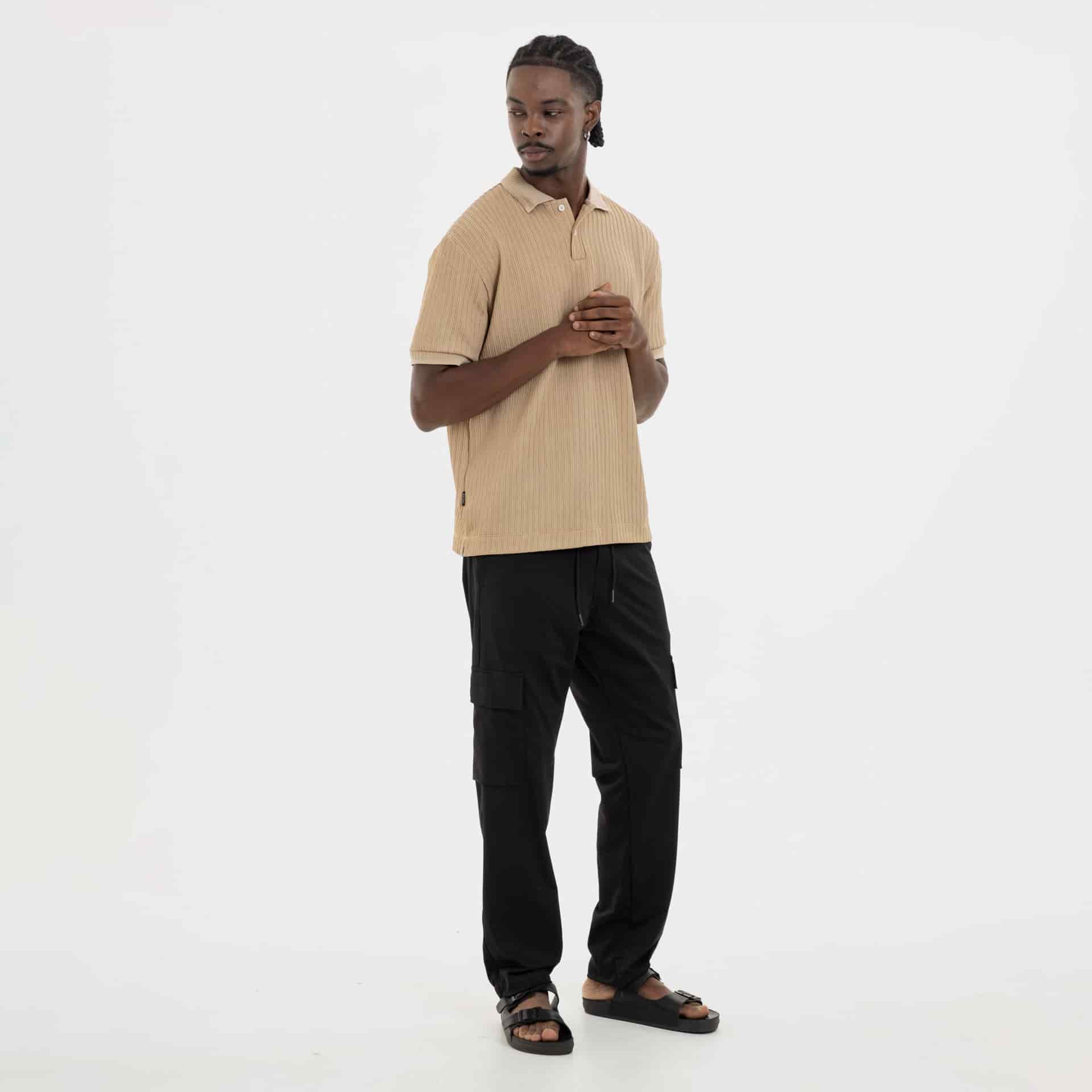 Refined Polo Knit Kaki - miniatura 2
