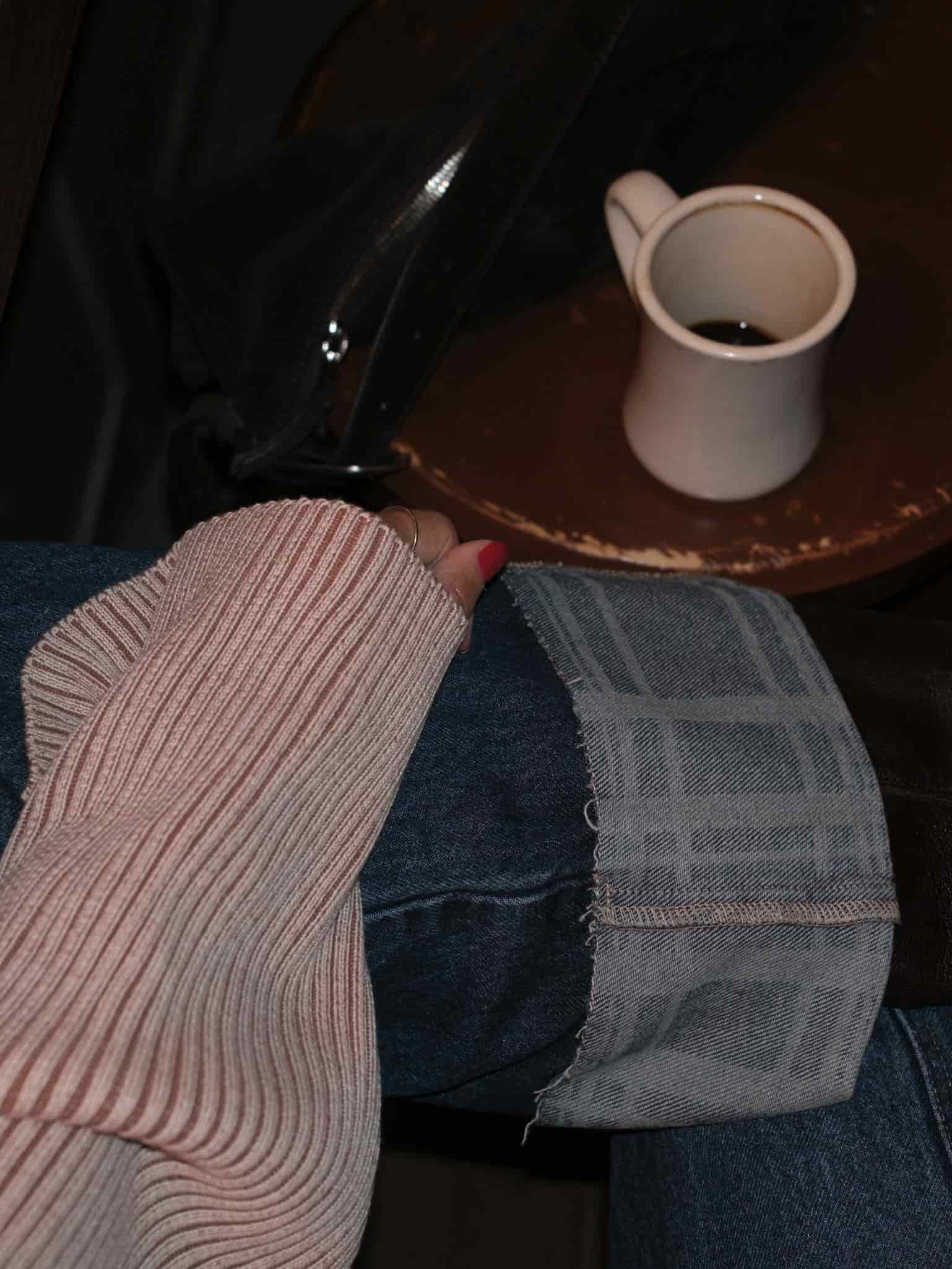 CHUNKY RIB SWEATER - NATURAL & BROWN - miniatura 7
